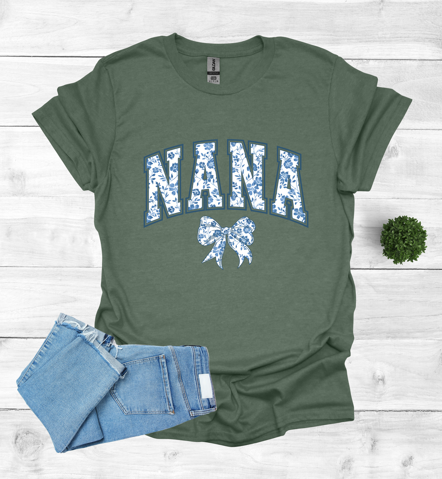 Nana Chinoiserie Blue Coquette T-Shirt