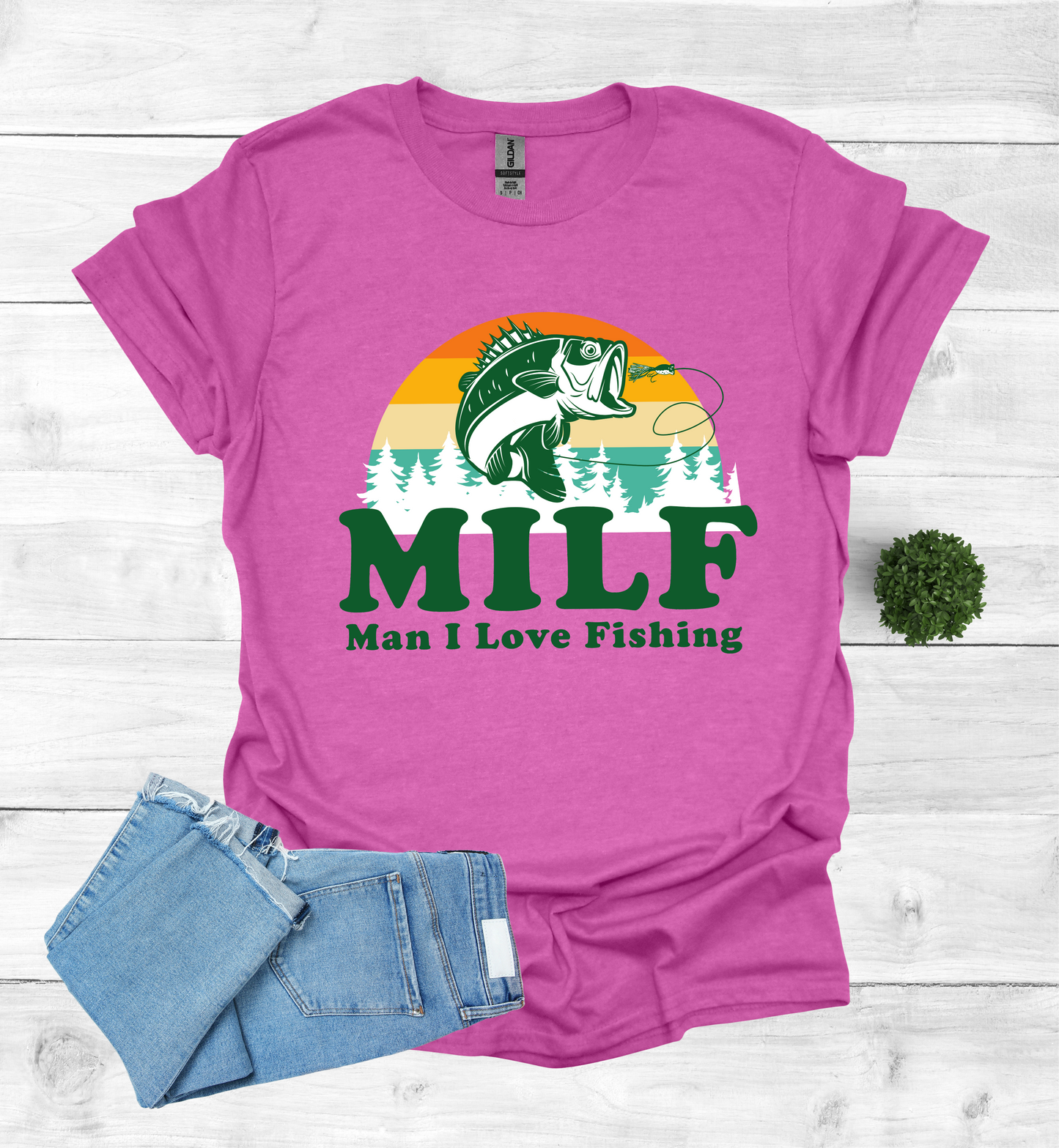 Vintage design MILF man I love fishing