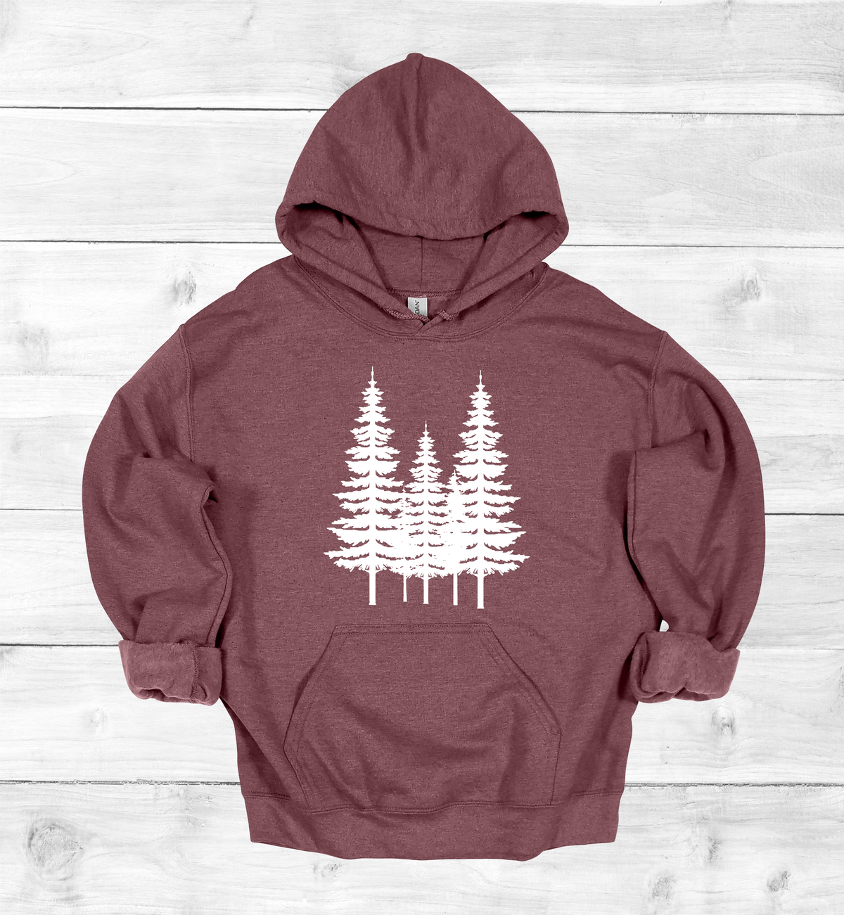 Forest Pine trees and single tree on the arms Sweatshirt