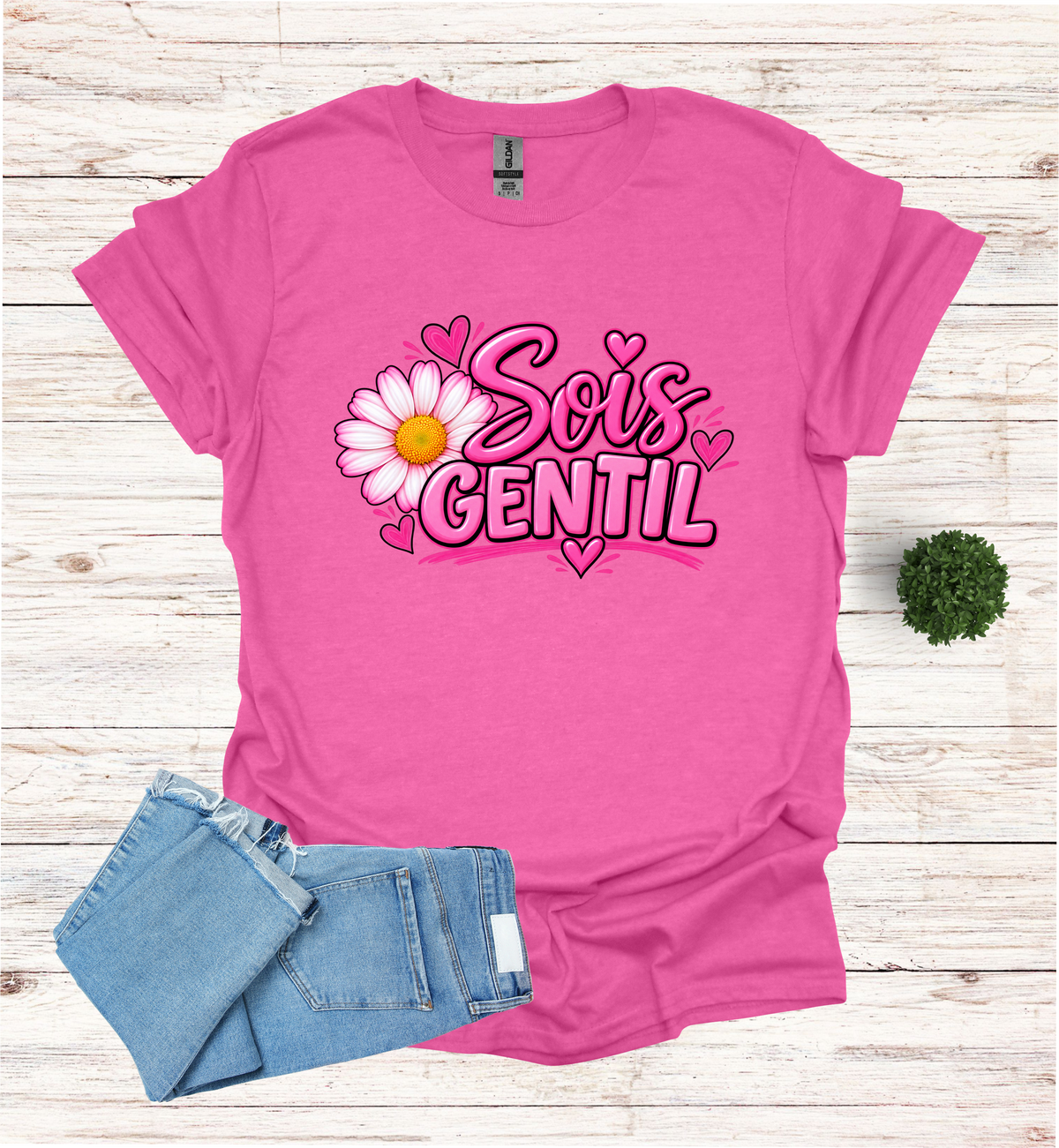 Sois Gentil, Be kind T-Shirt raising awareness