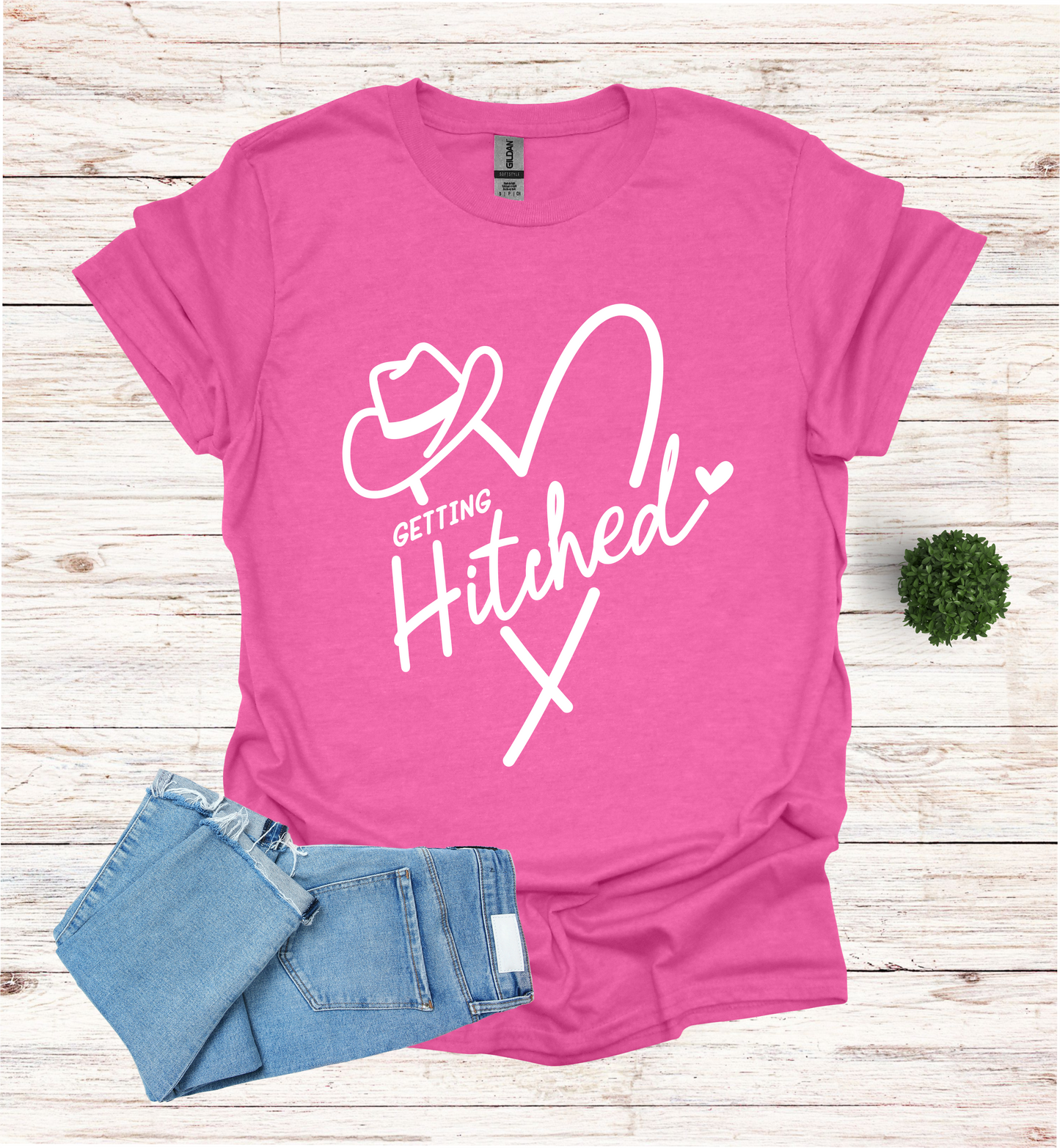 Getting Hitched and Heart shape and cowboy hat