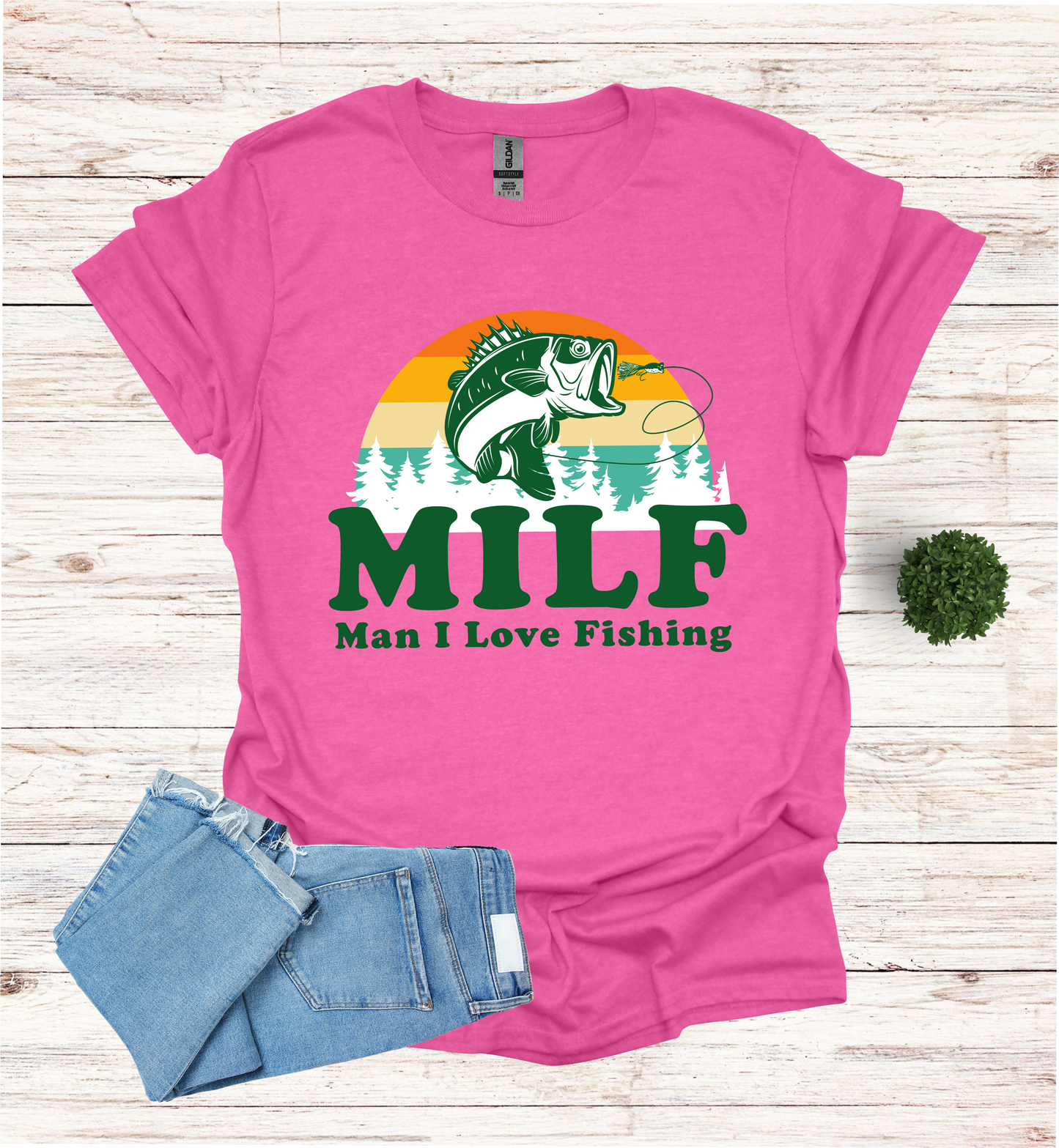 Vintage design MILF man I love fishing
