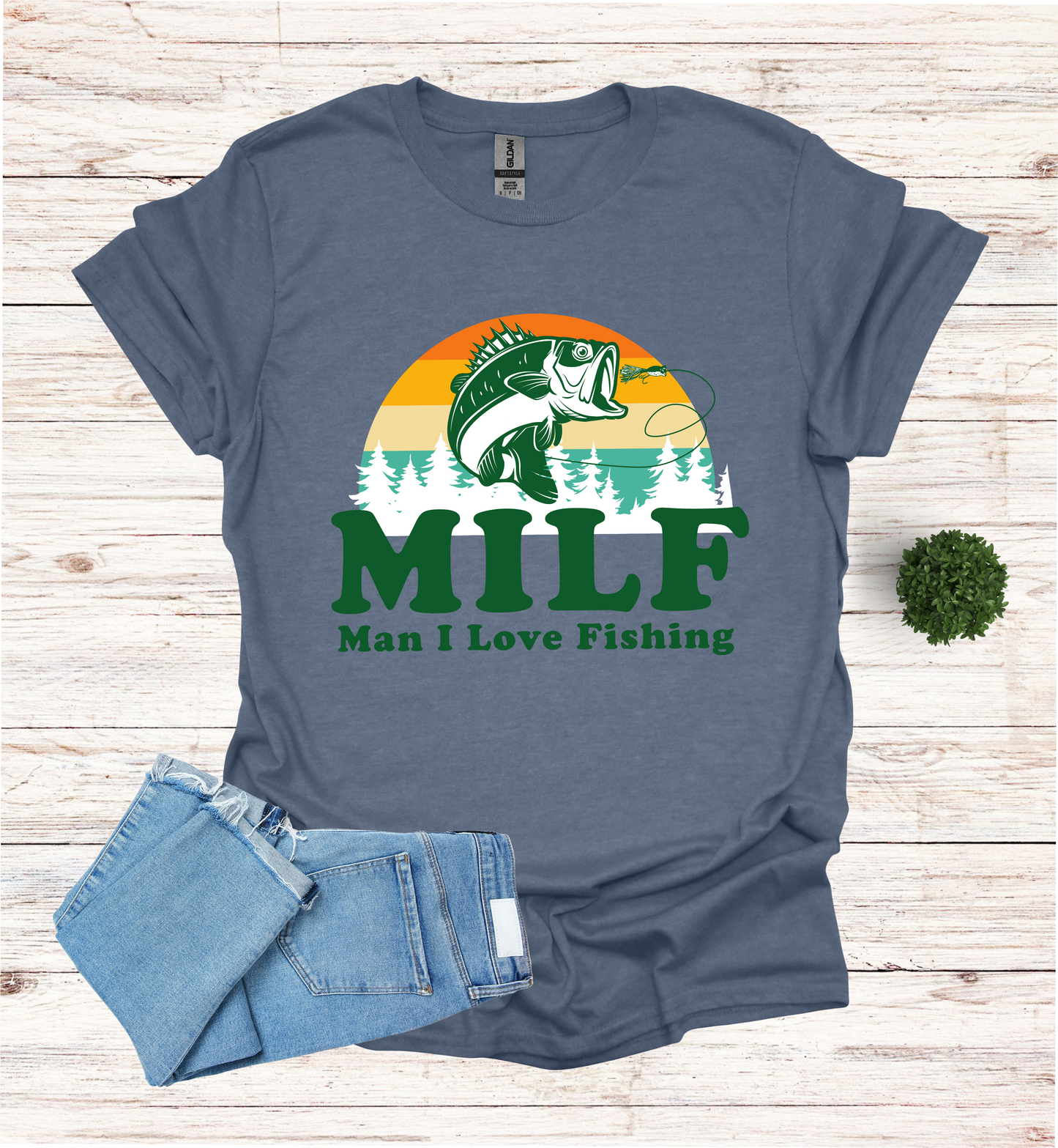 Vintage design MILF man I love fishing