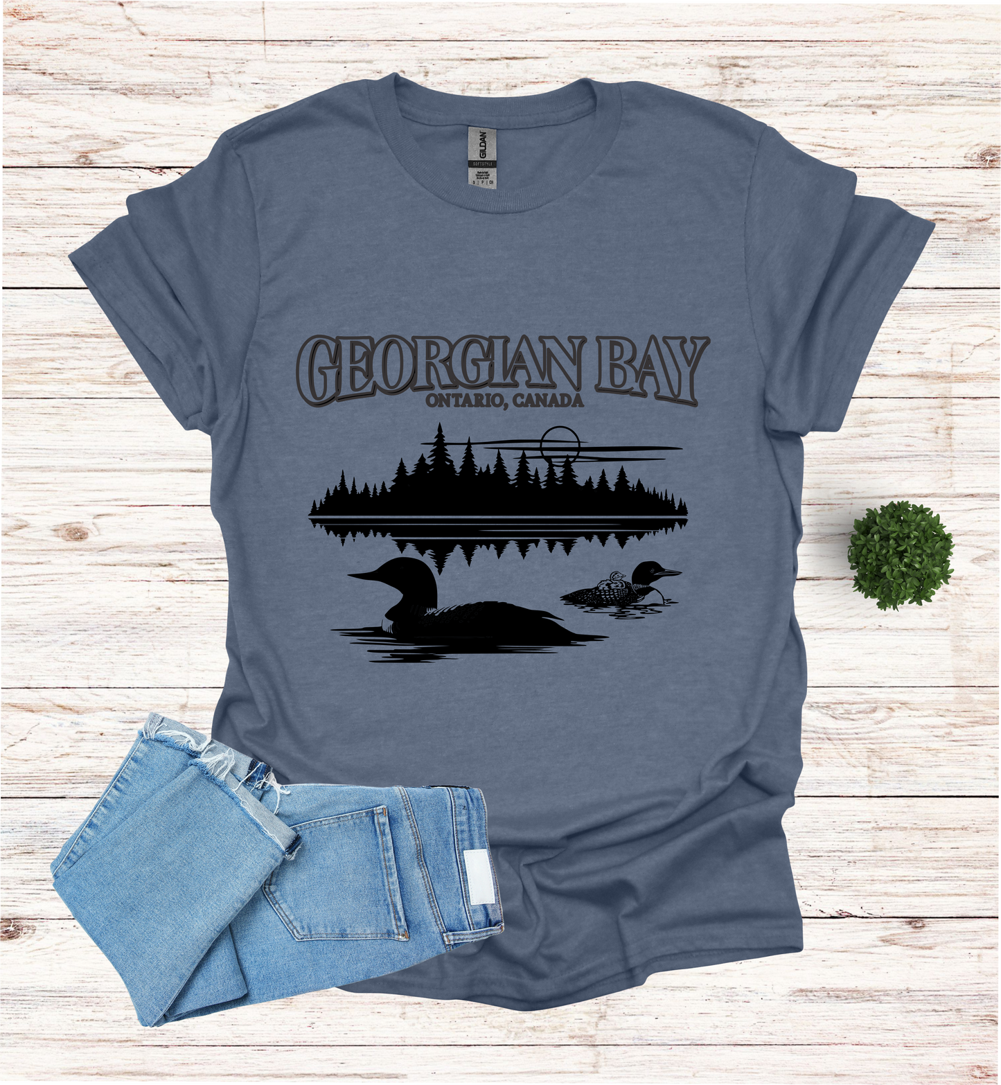 Georgian Bay with Loons T-Shirt