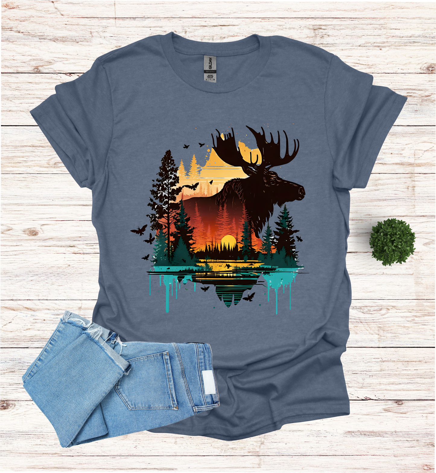Colorful Moose T-Shirt