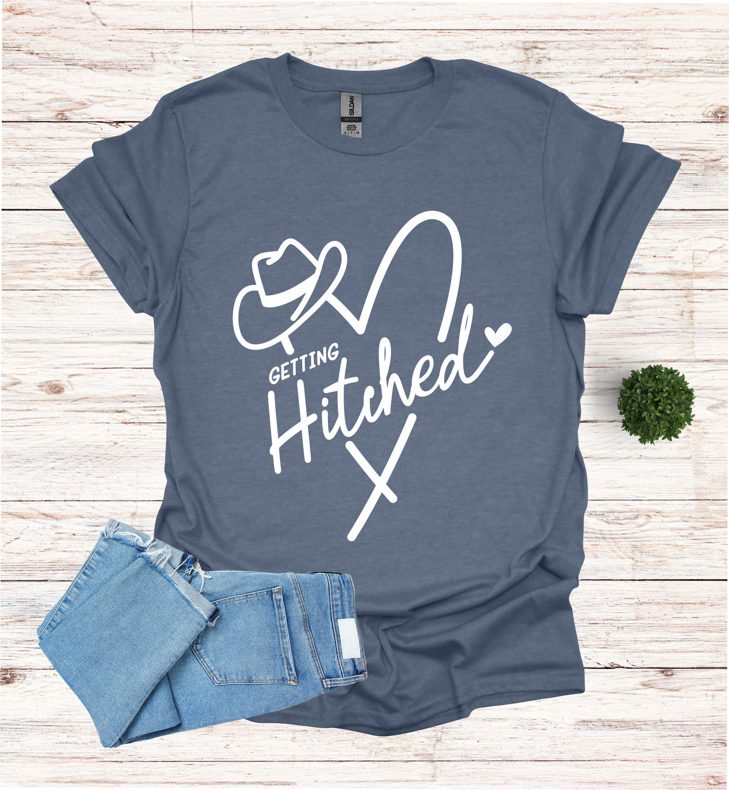 Getting Hitched and Heart shape and cowboy hat