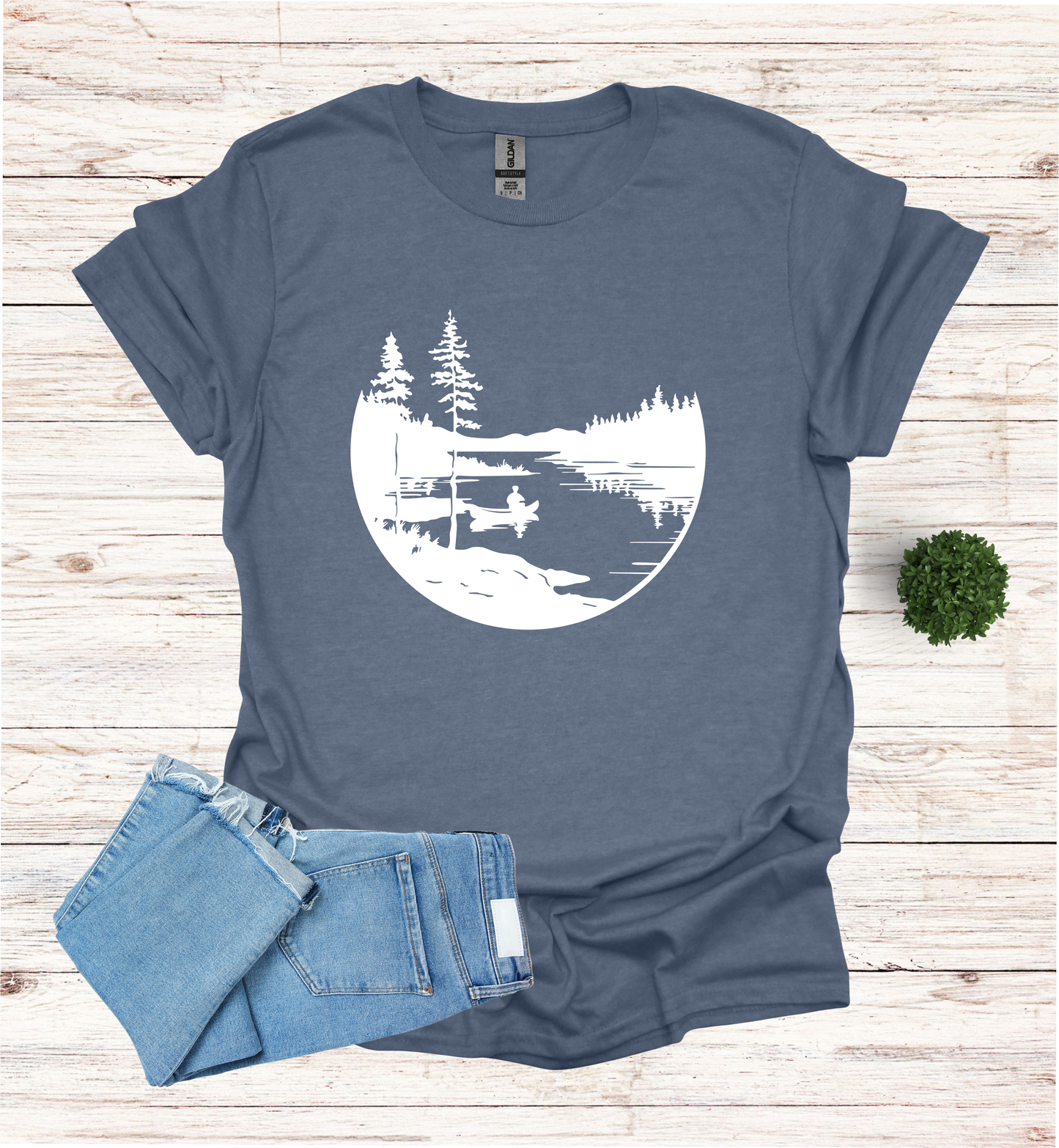 Canoeing Scene in the Wilderness