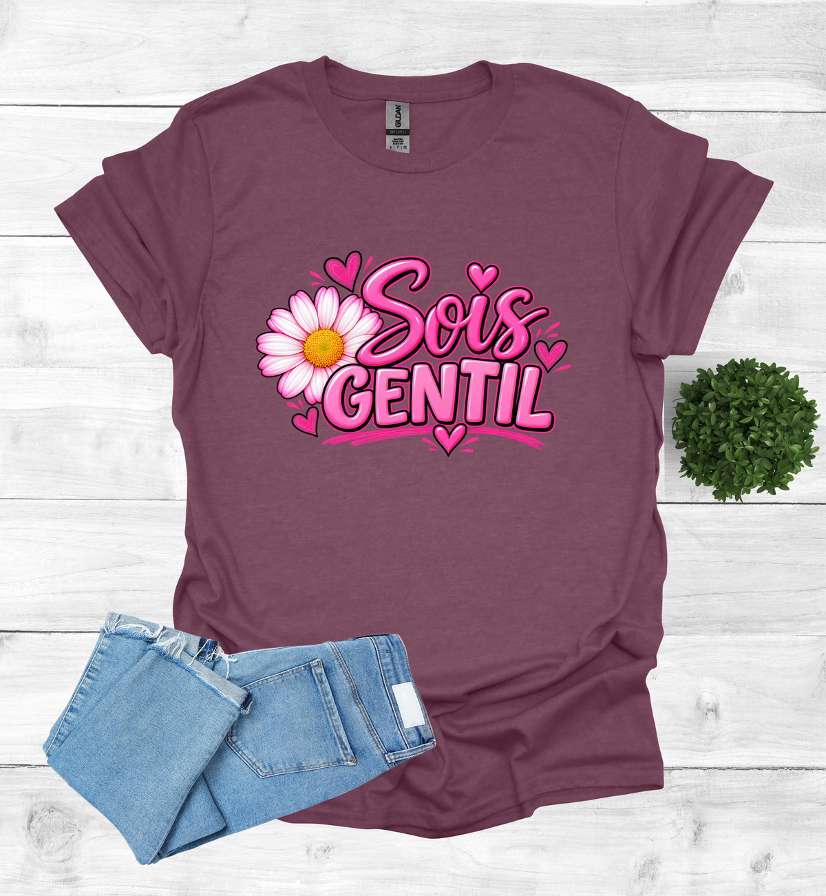 Sois Gentil, Be kind T-Shirt raising awareness
