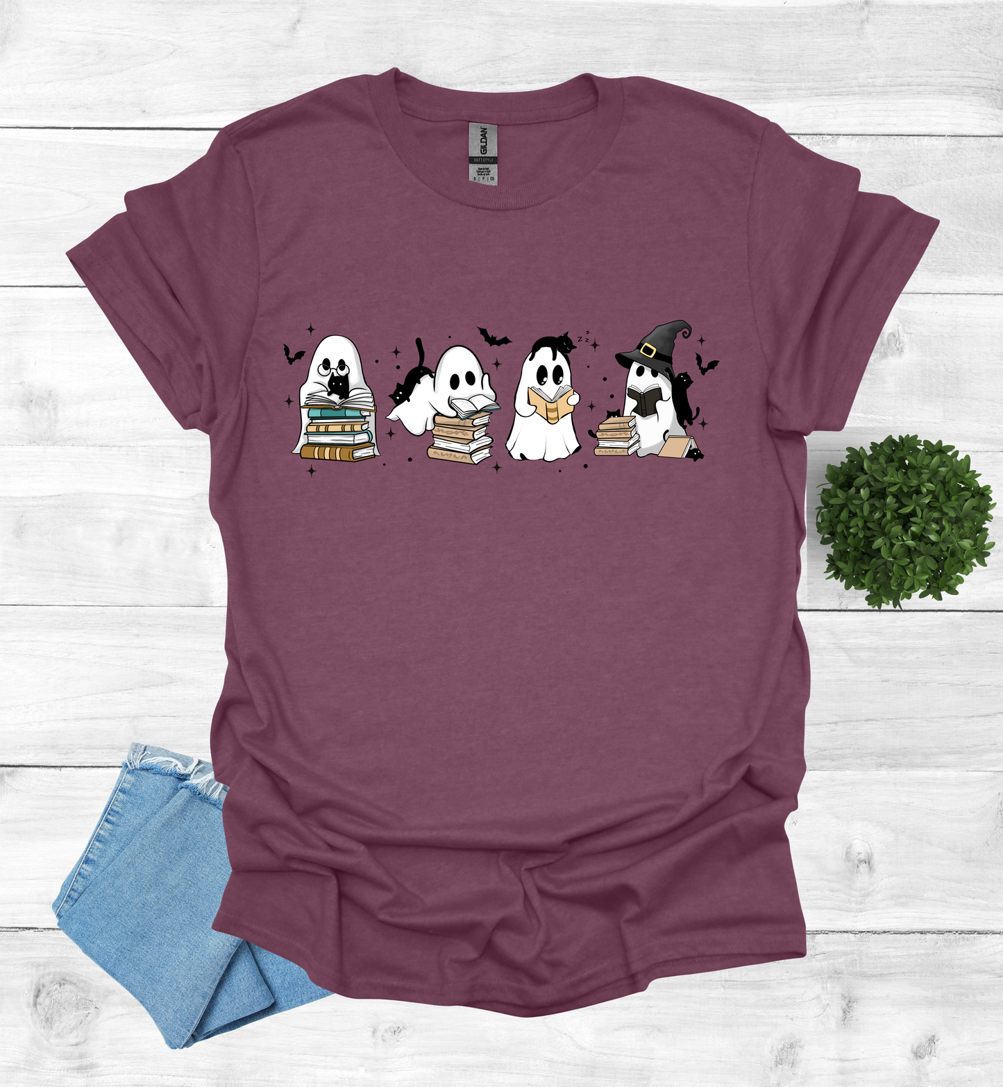 Ghost Reading Books Shirt