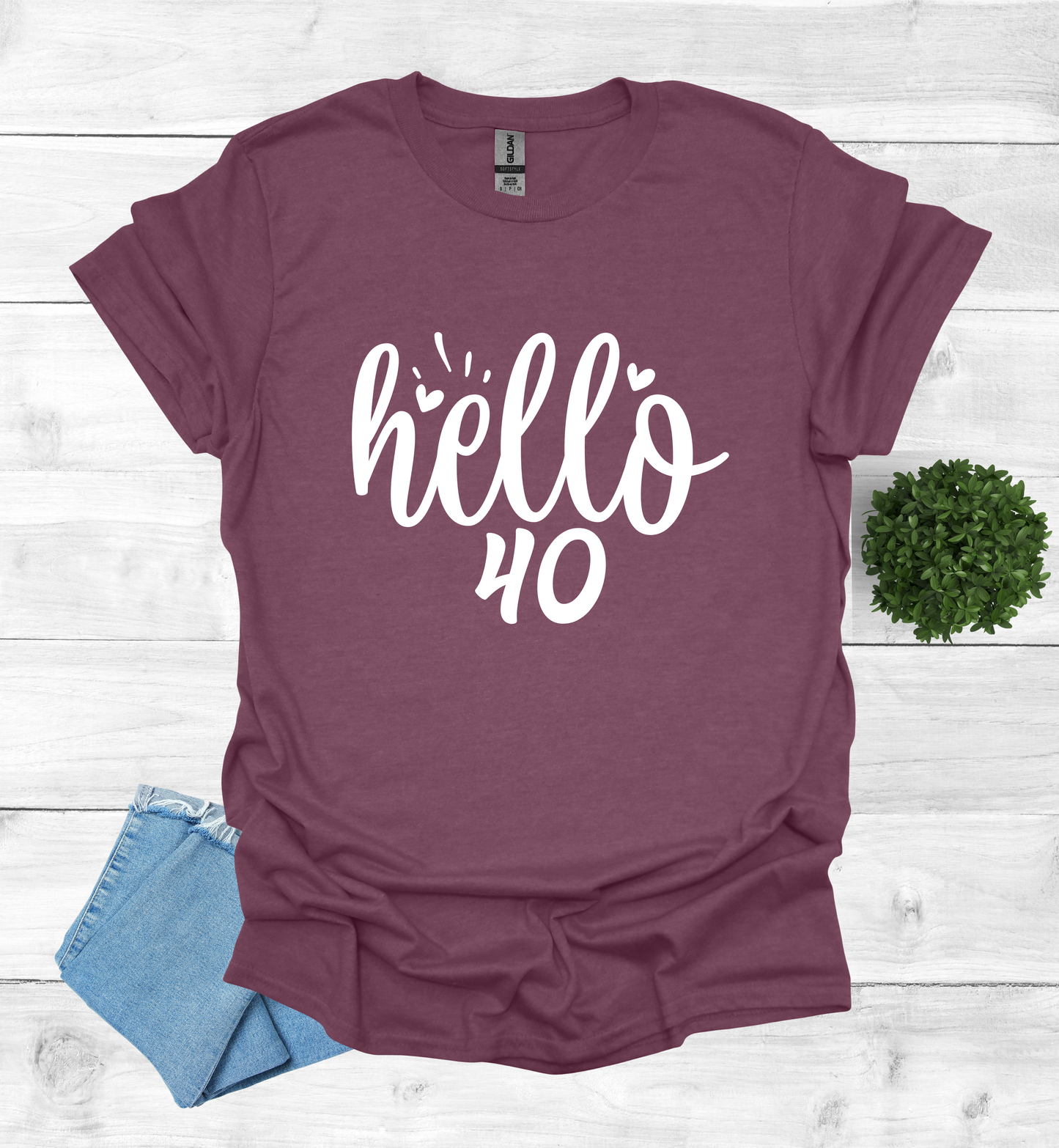 Hello 40 Birthday Shirt