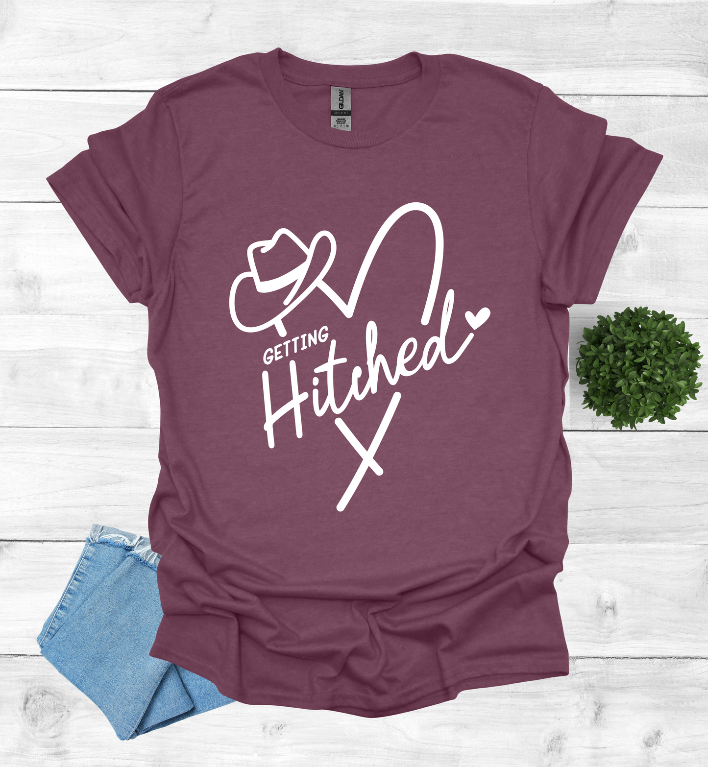 Getting Hitched and Heart shape and cowboy hat