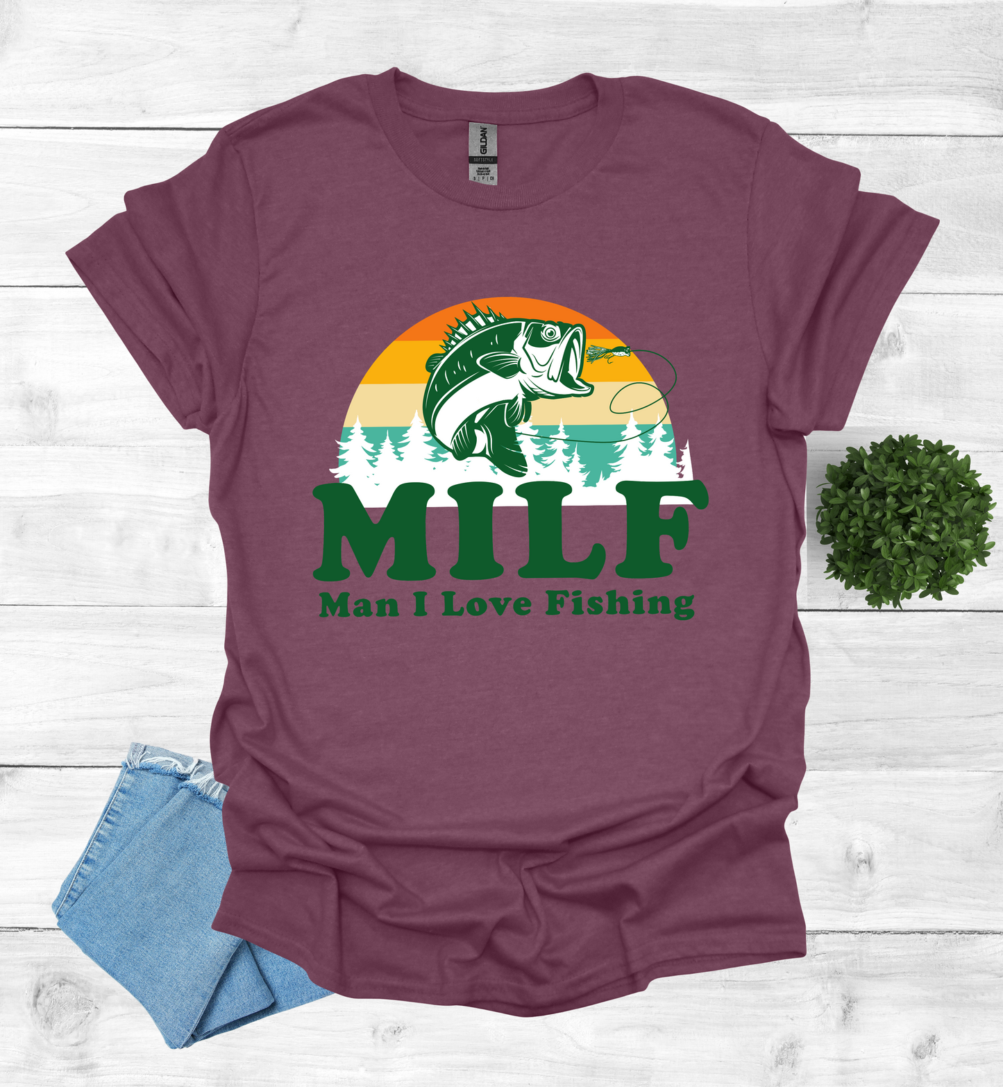 Vintage design MILF man I love fishing