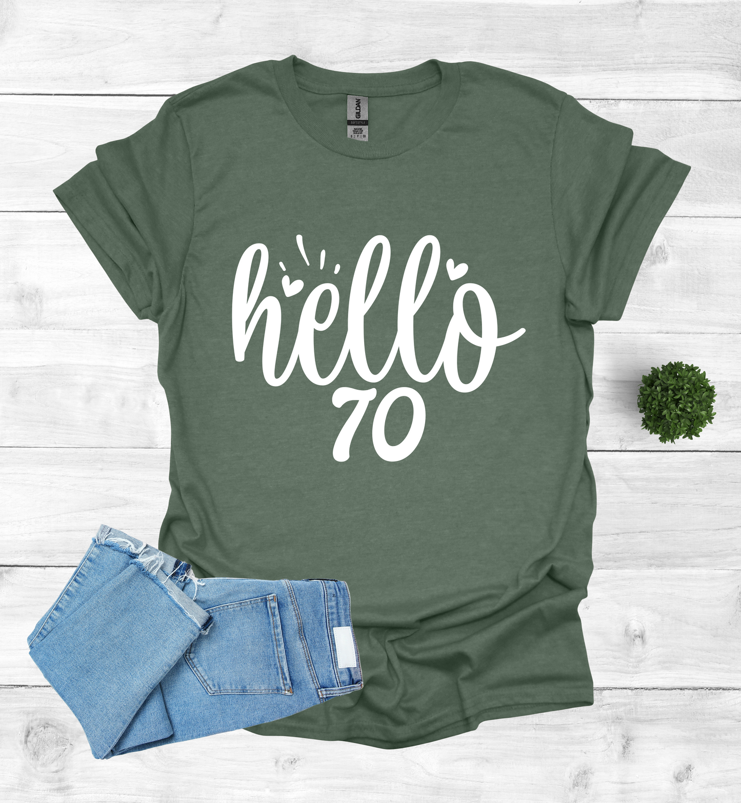 Hello 70 Birthday Shirt
