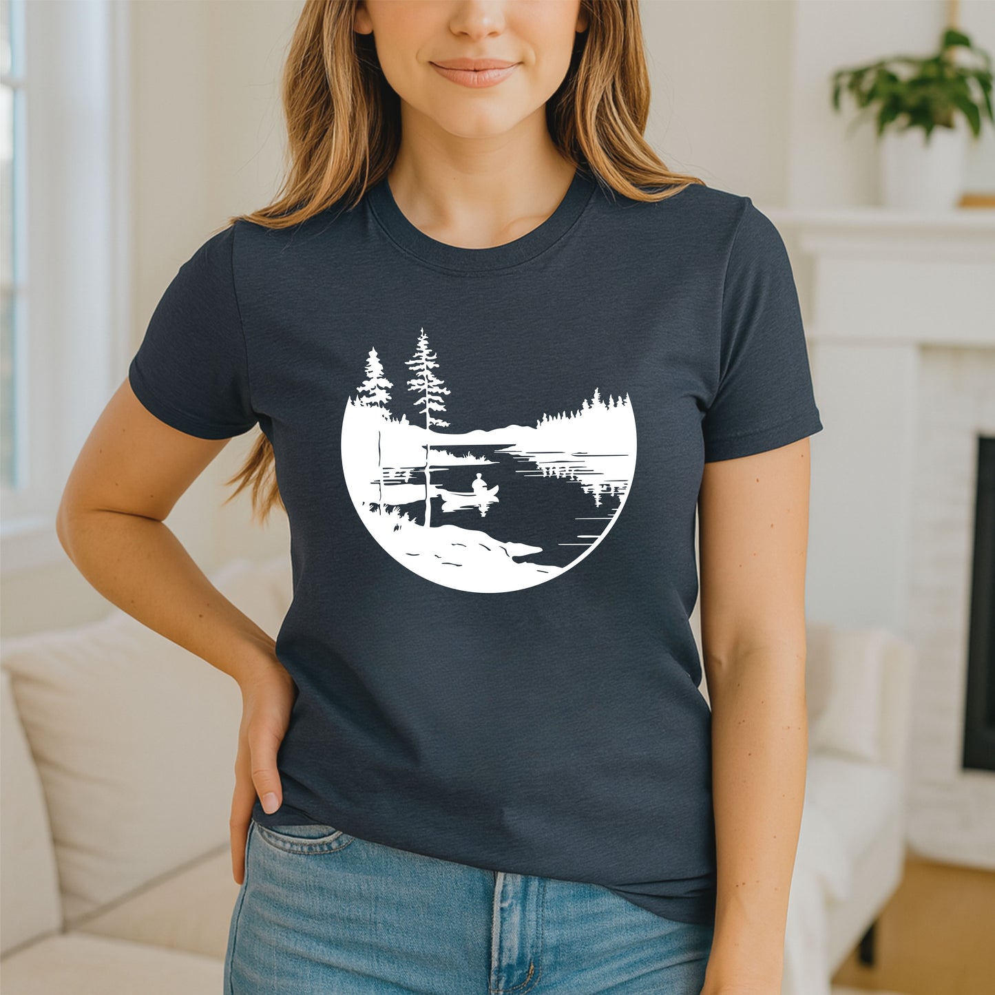 Canoeing Scene in the Wilderness