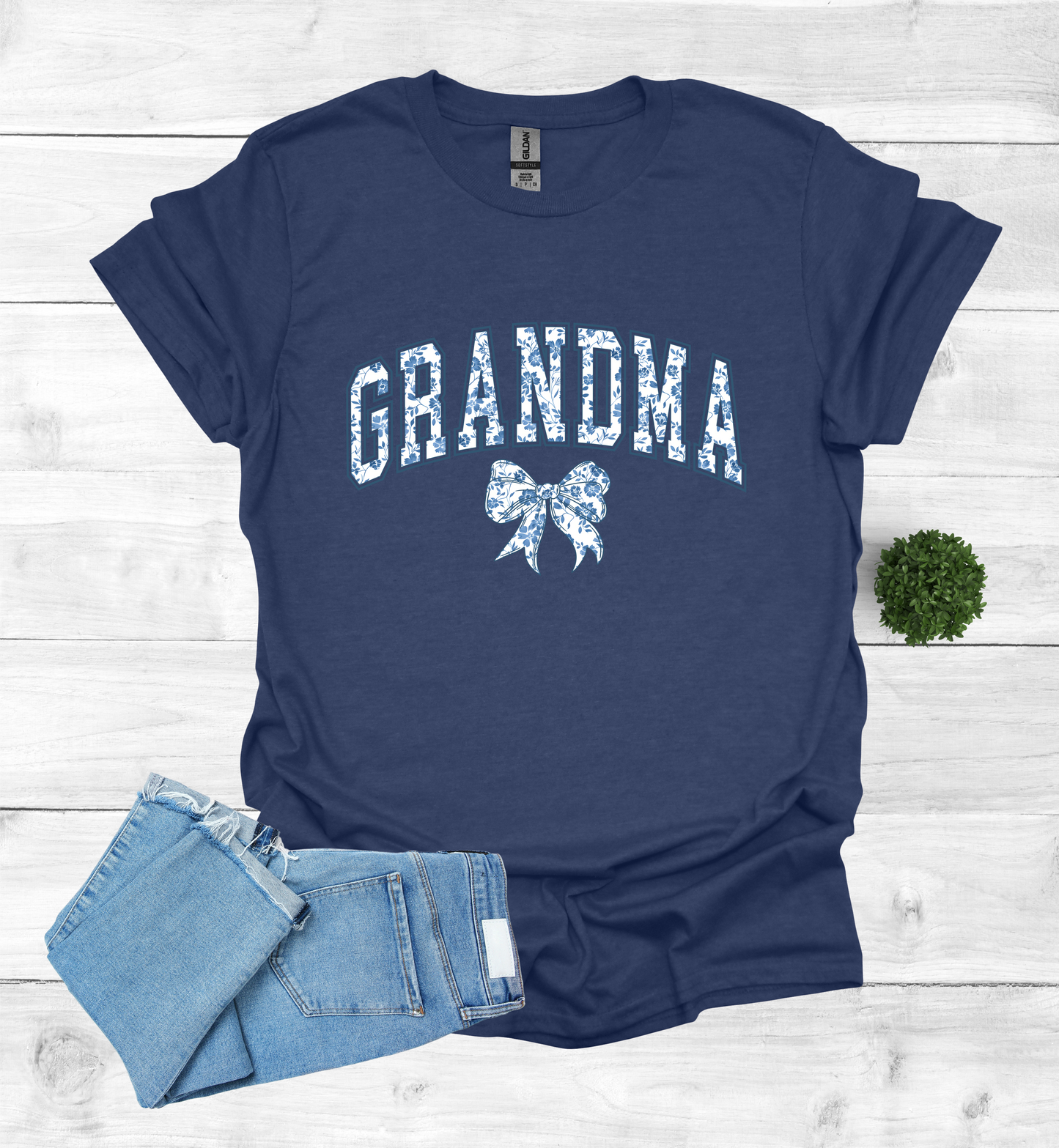 Grandma Chinoiserie Blue Coquette T-Shirt