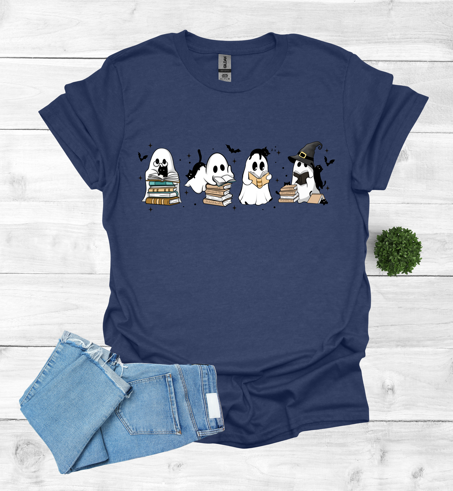 Ghost Reading Books Shirt