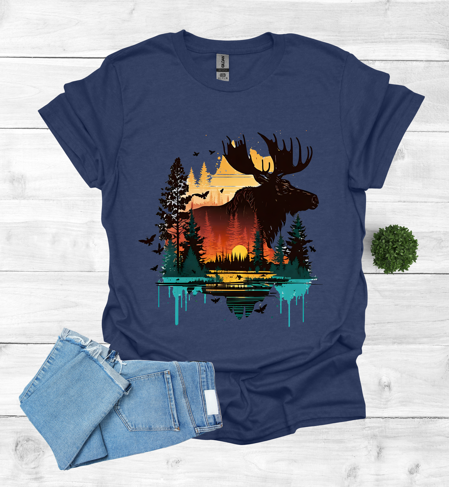 Colorful Moose T-Shirt