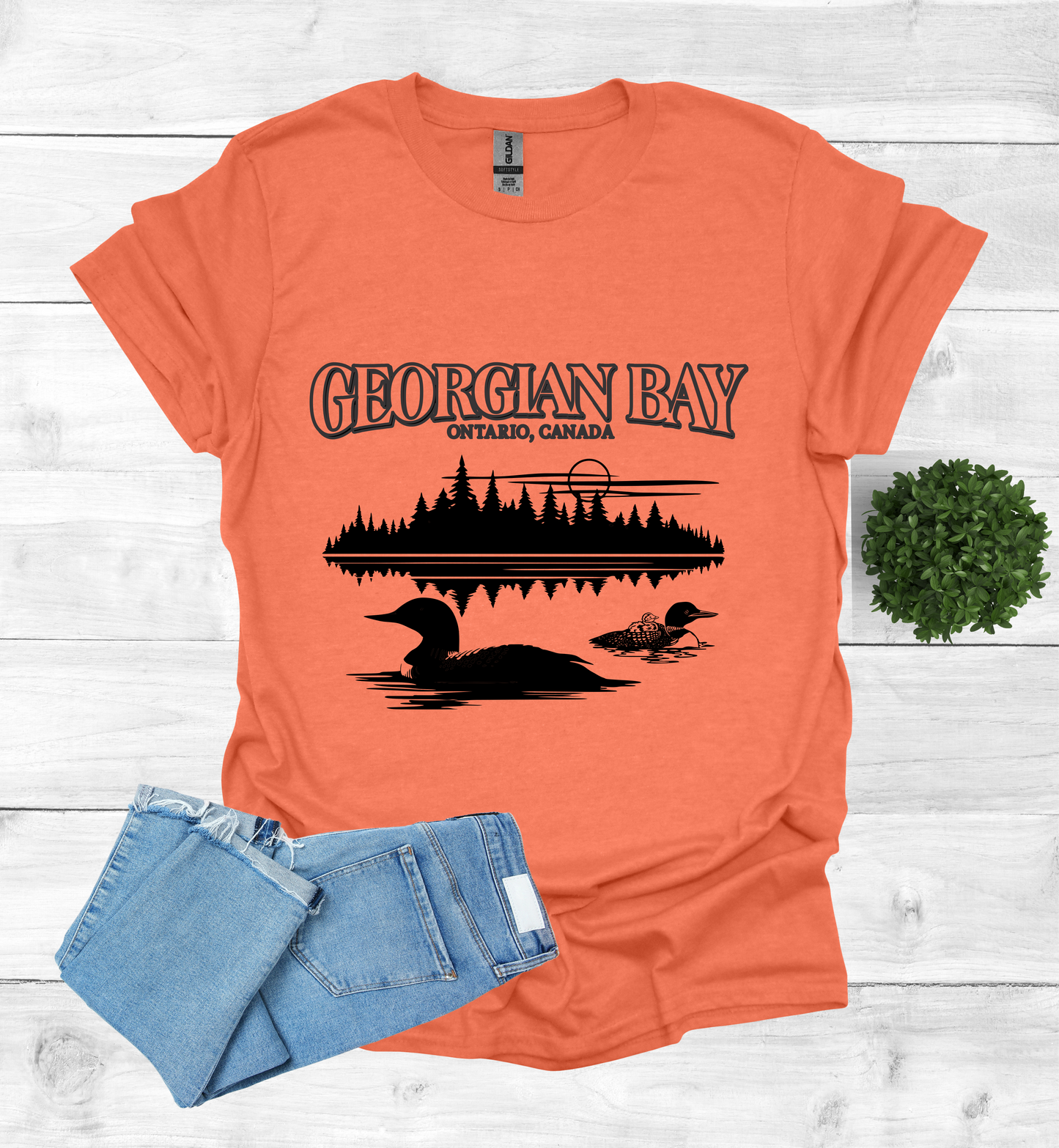 Georgian Bay with Loons T-Shirt