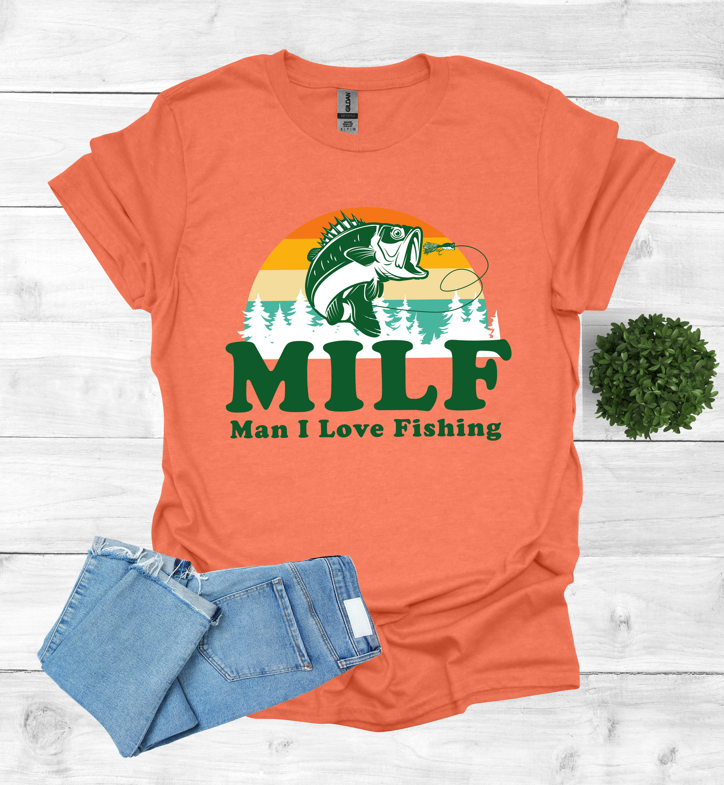 Vintage design MILF man I love fishing