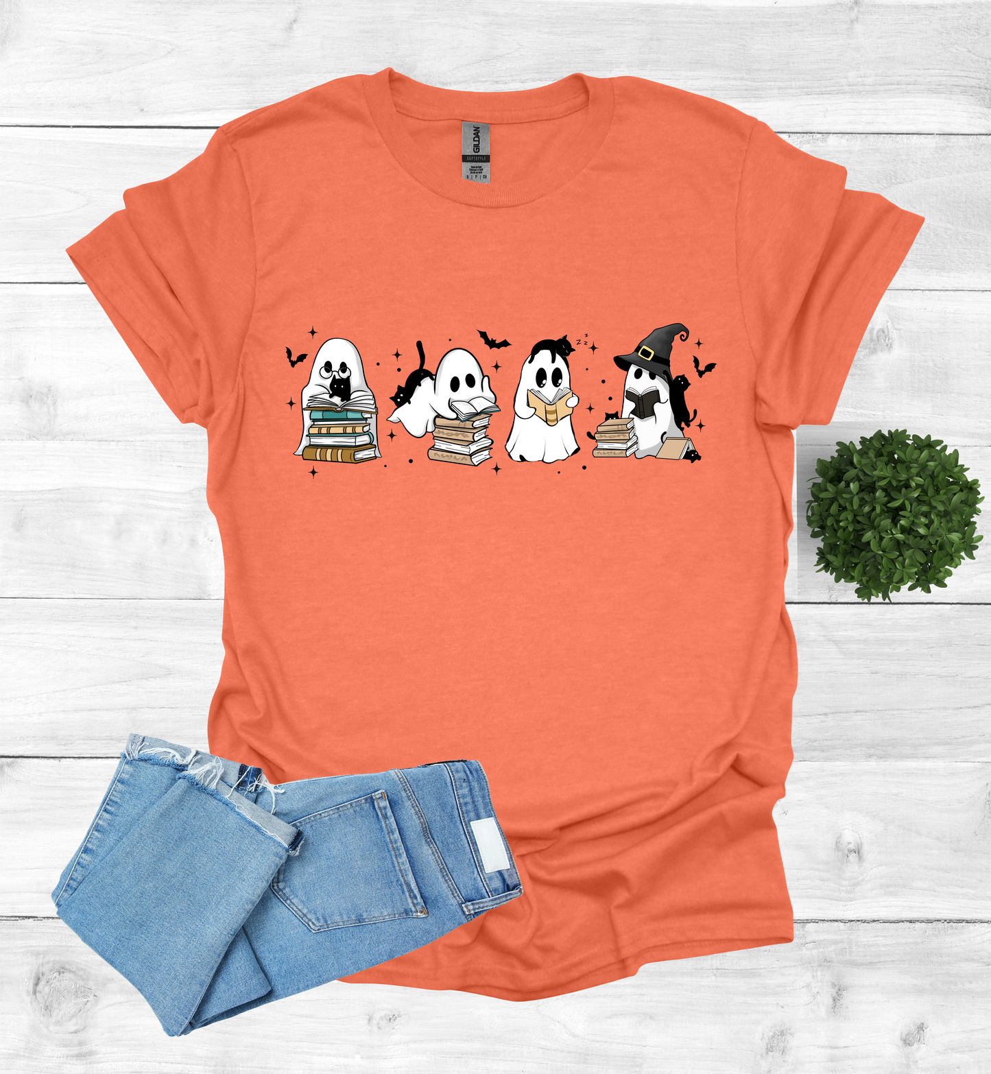 Ghost Reading Books Shirt