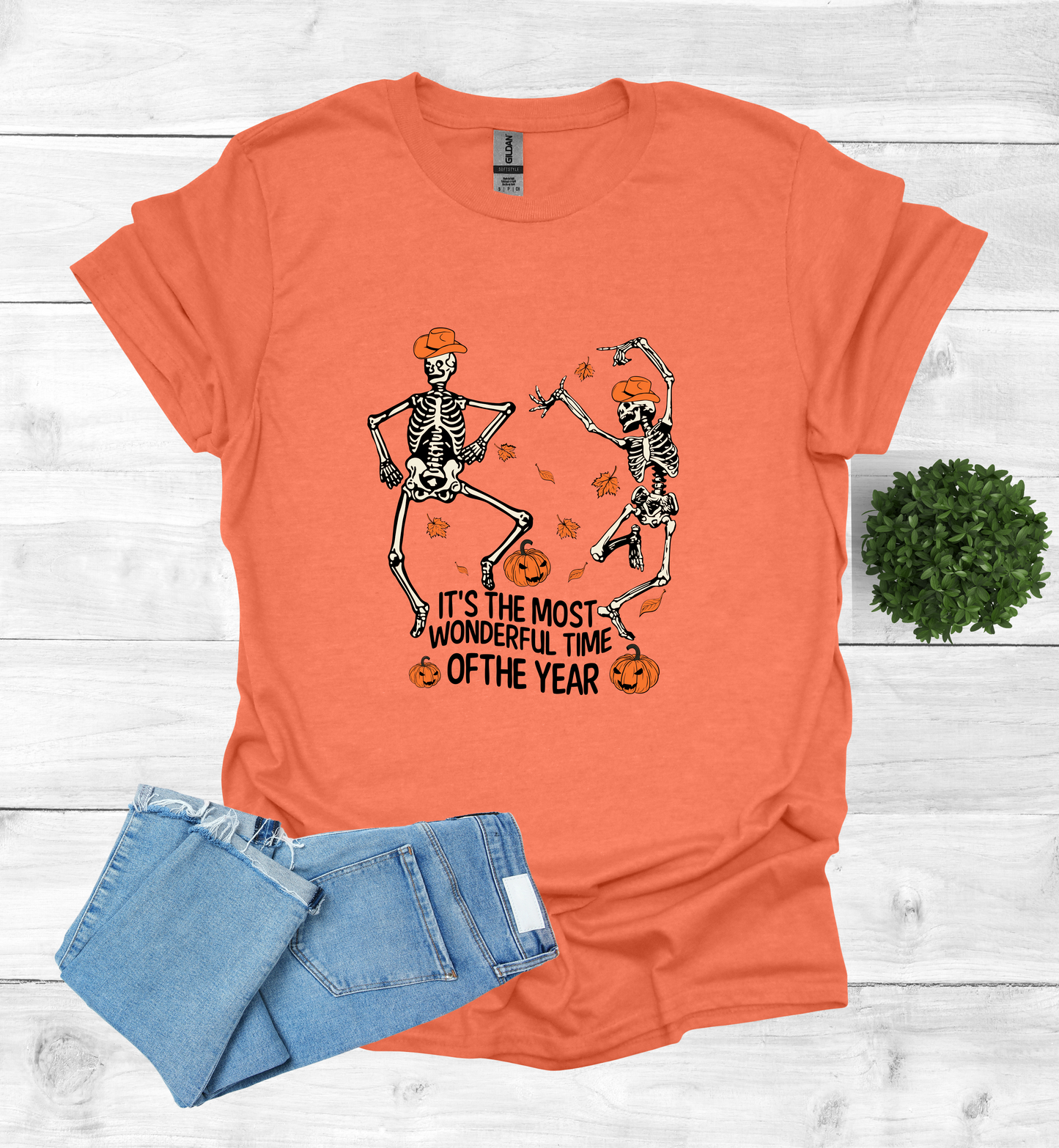 Halloween Skeletons dancing most wonderful time of Year