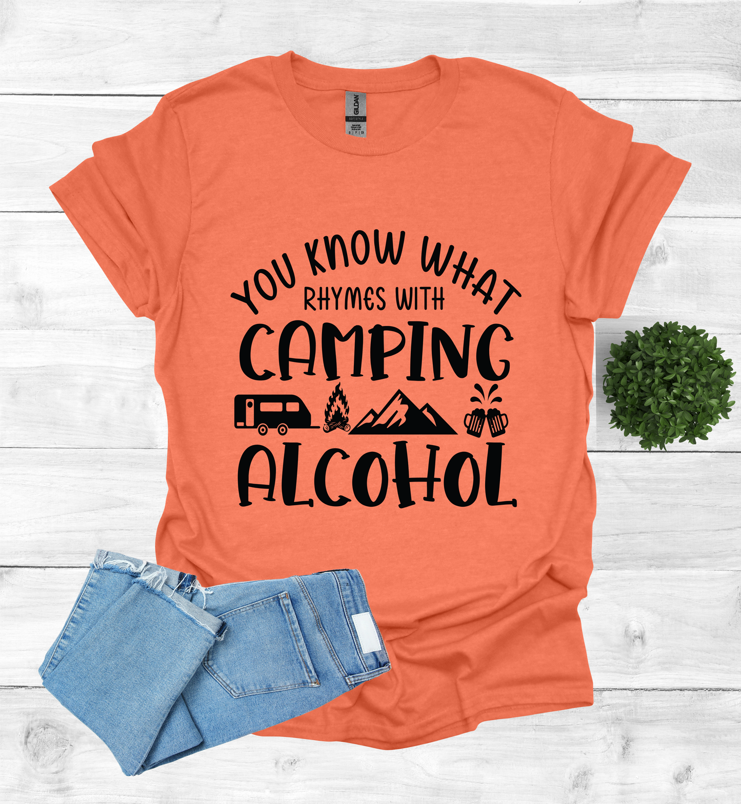 Camping Rhymes with Alcohol Shirt