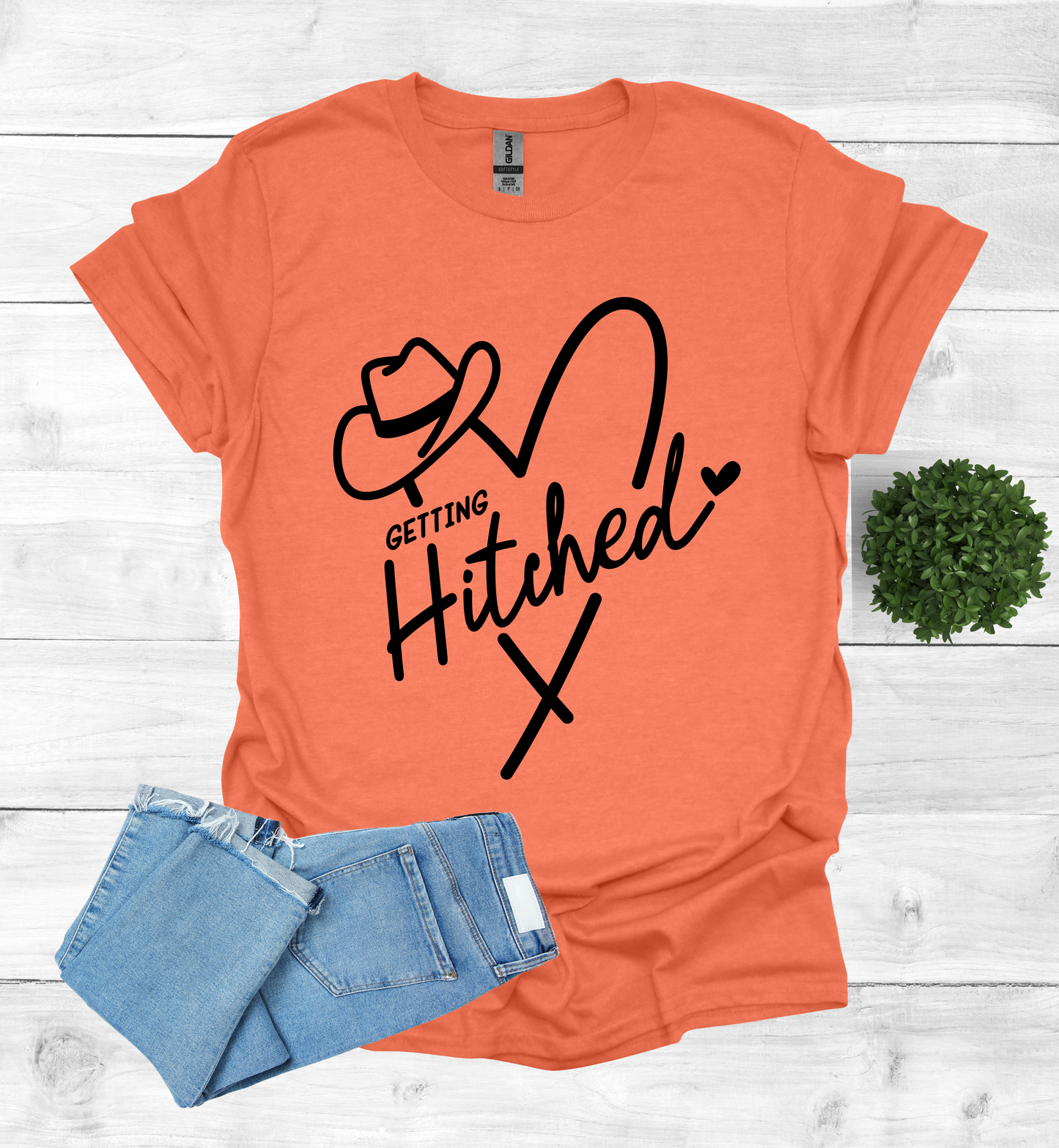 Getting Hitched and Heart shape and cowboy hat