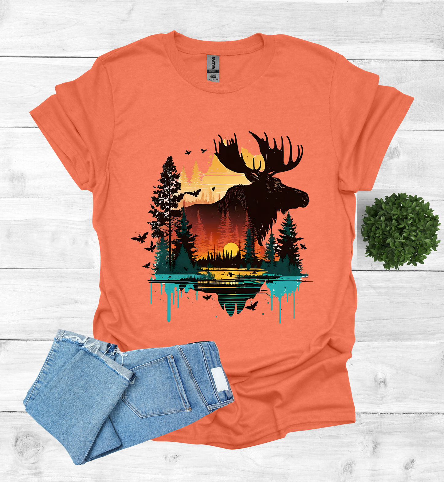 Colorful Moose T-Shirt