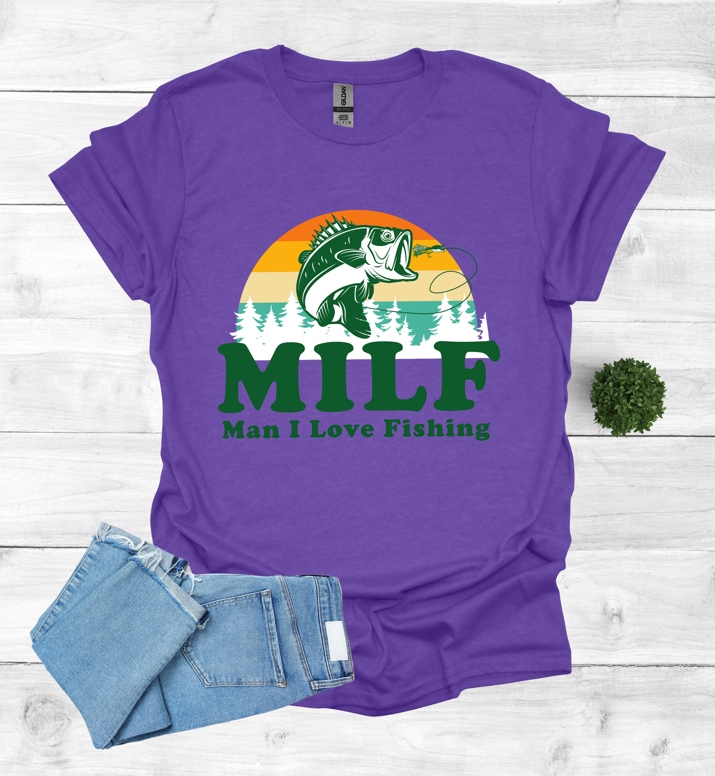 Vintage design MILF man I love fishing