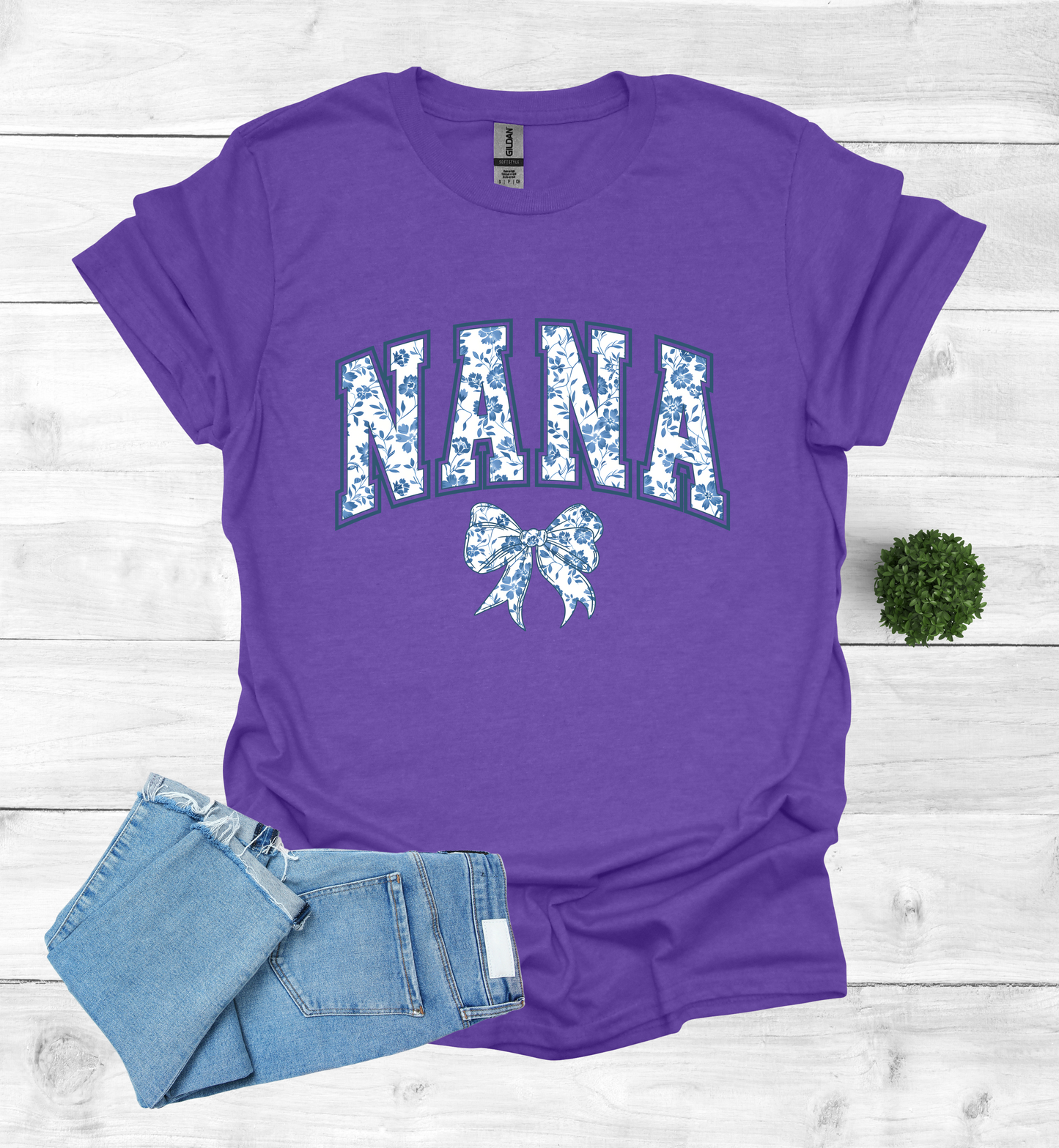 Nana Chinoiserie Blue Coquette T-Shirt