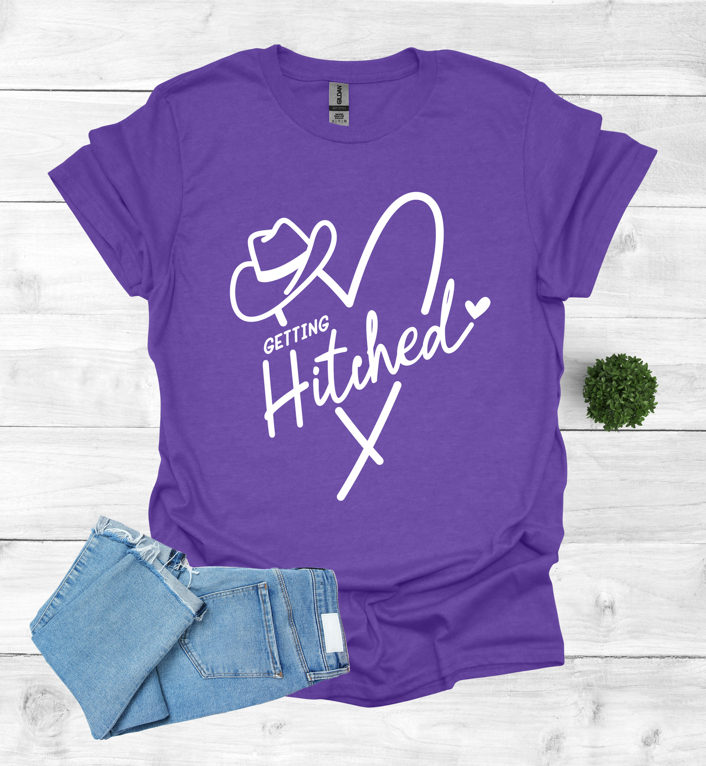 Getting Hitched and Heart shape and cowboy hat