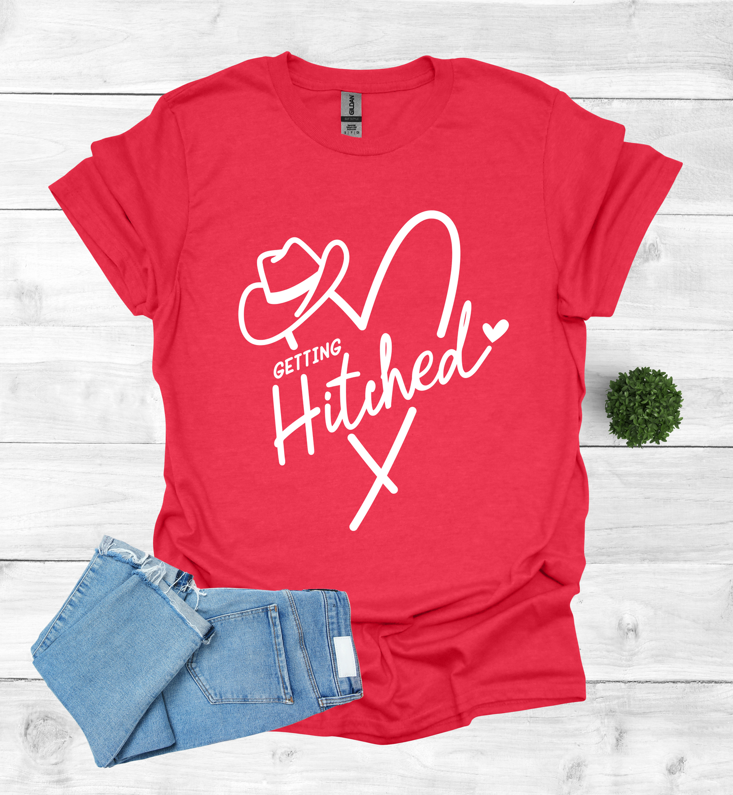 Getting Hitched and Heart shape and cowboy hat