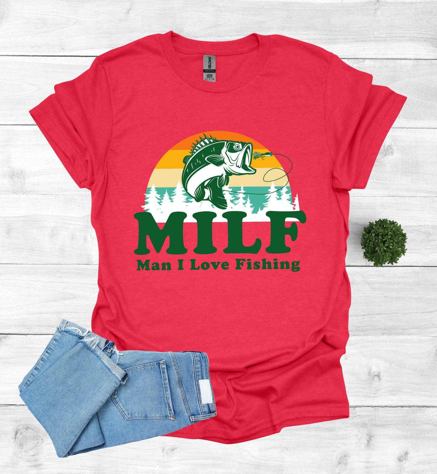 Vintage design MILF man I love fishing
