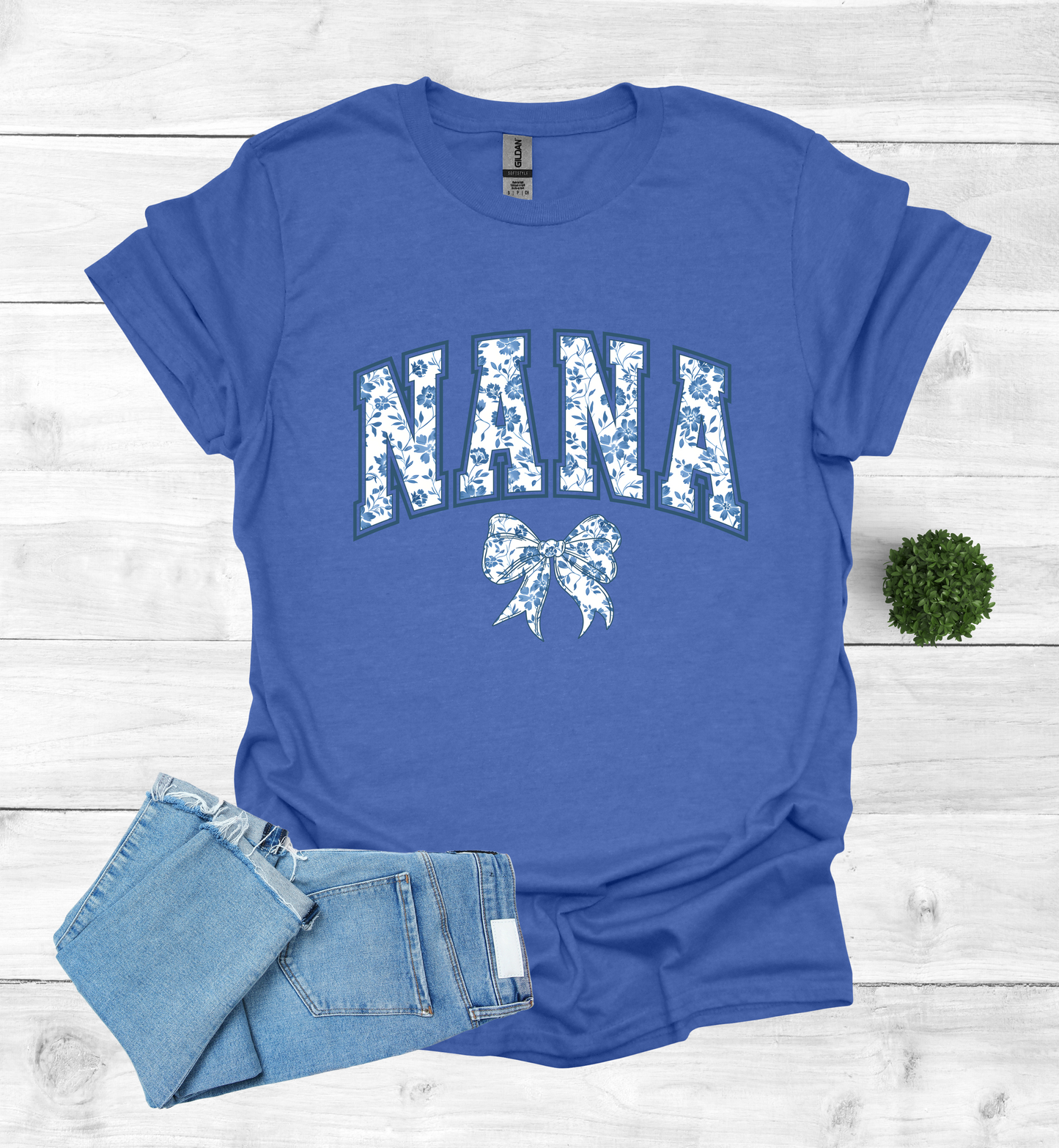 Nana Chinoiserie Blue Coquette T-Shirt