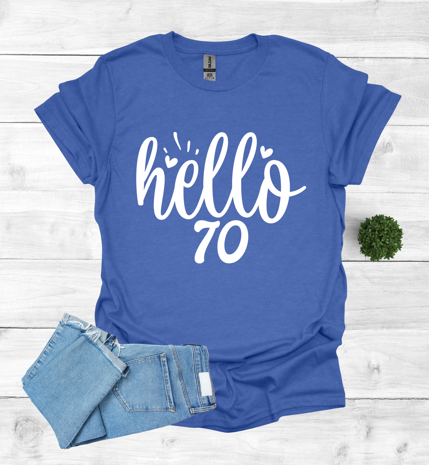 Hello 70 Birthday Shirt