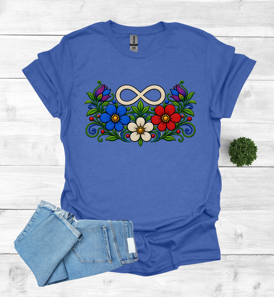 Métis Symbol with flowers T-Shirt
