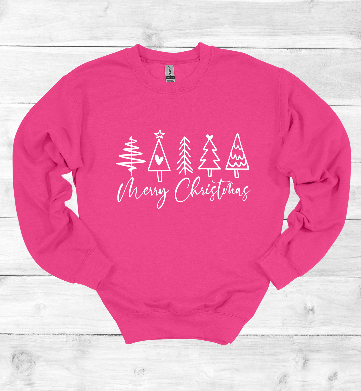 Merry Christmas and Trees Sweatshirt
