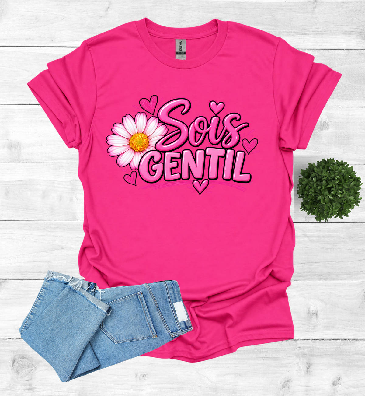 Sois Gentil, Be kind T-Shirt raising awareness