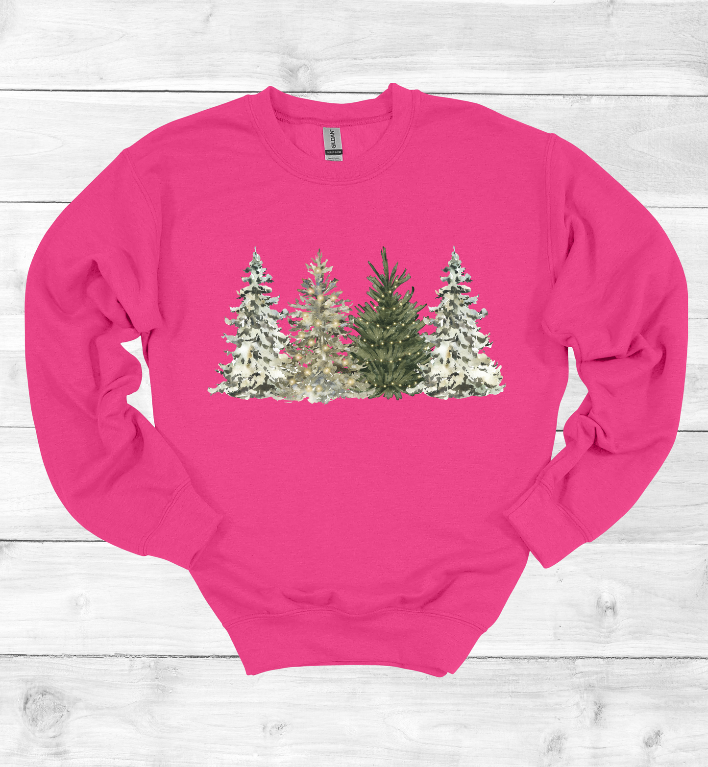 Water Color Christmas Trees Sweatshirt