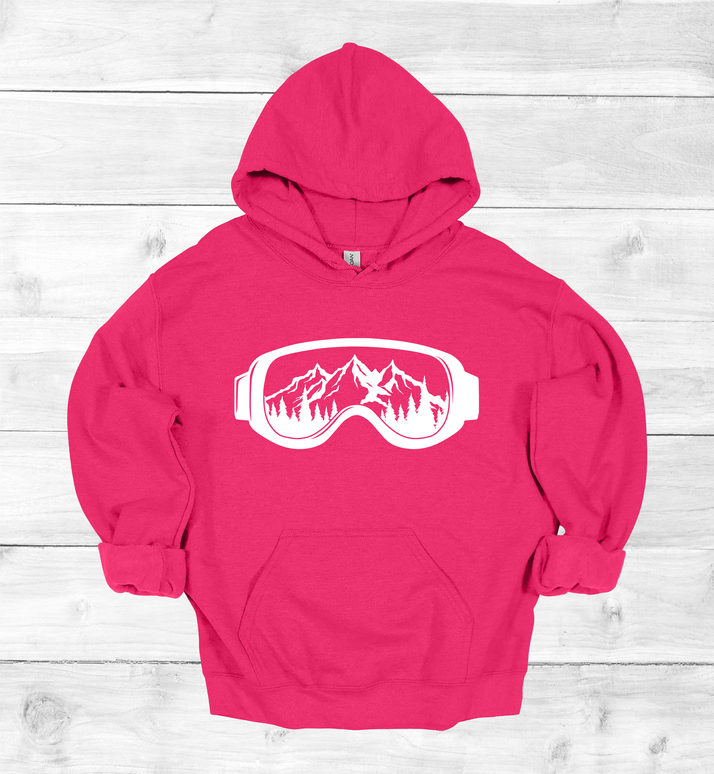 Snow Goggles Mountain Scene Hoodie