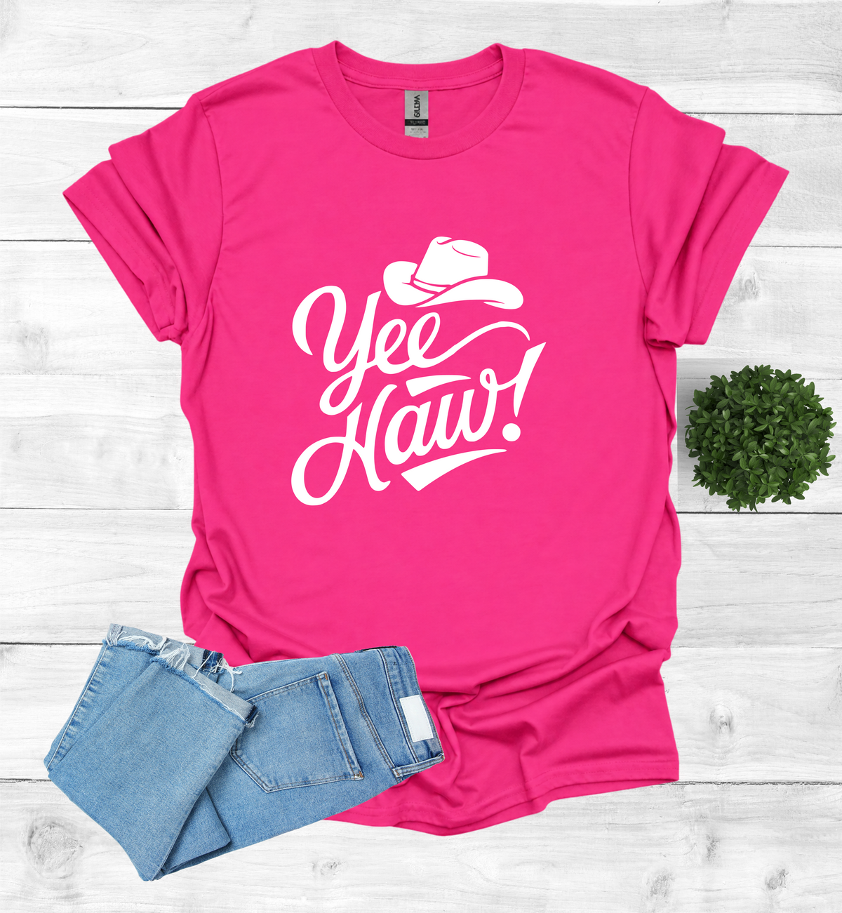 YEE HAW With A Cowboy Hat Shirt
