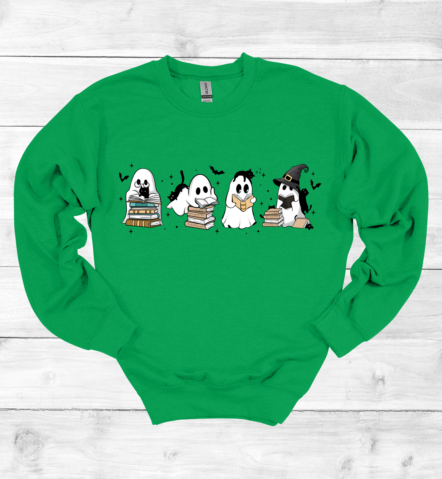 Halloween Ghost Reading Books Sweatshirt