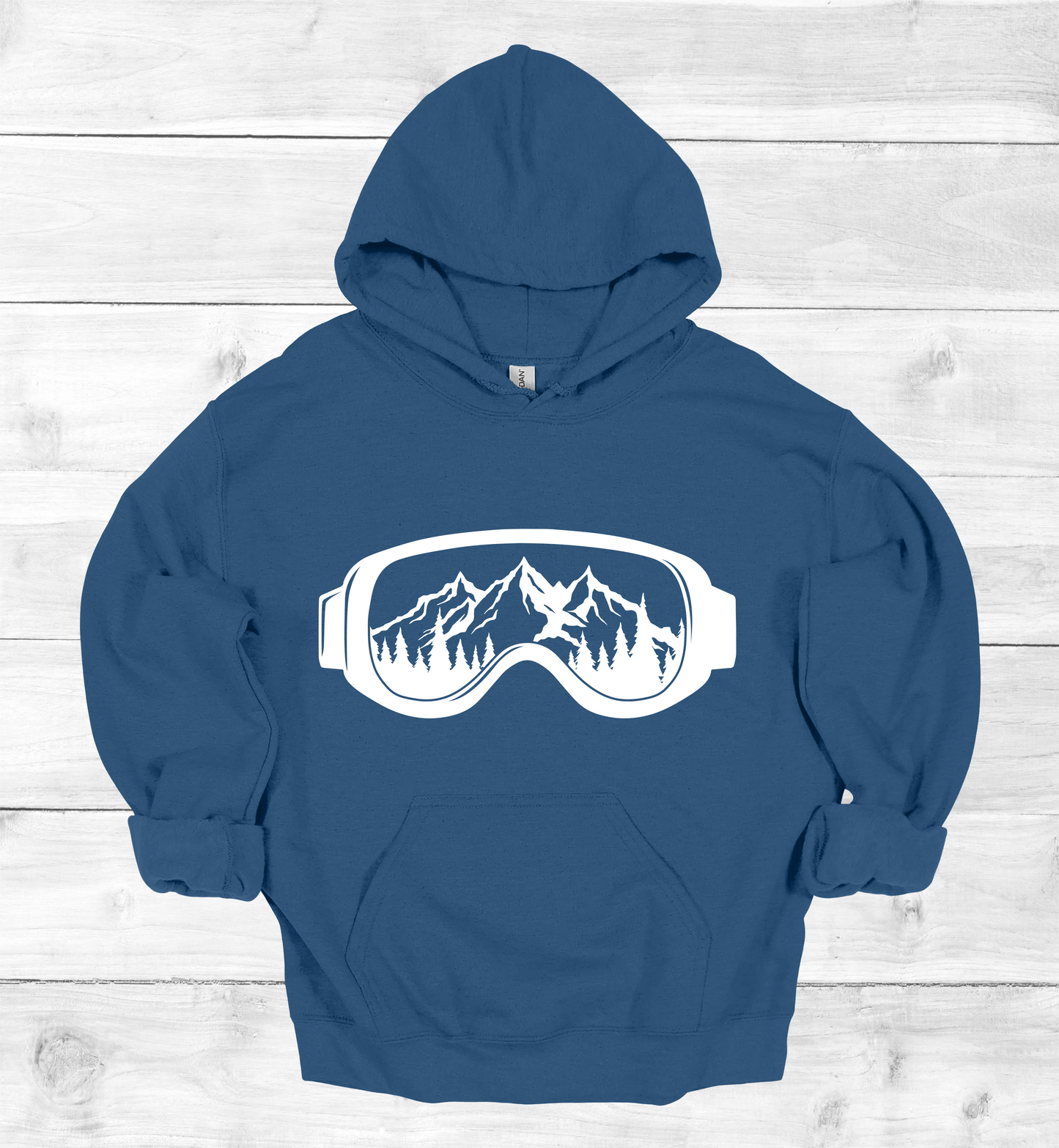 Snow Goggles Mountain Scene Hoodie