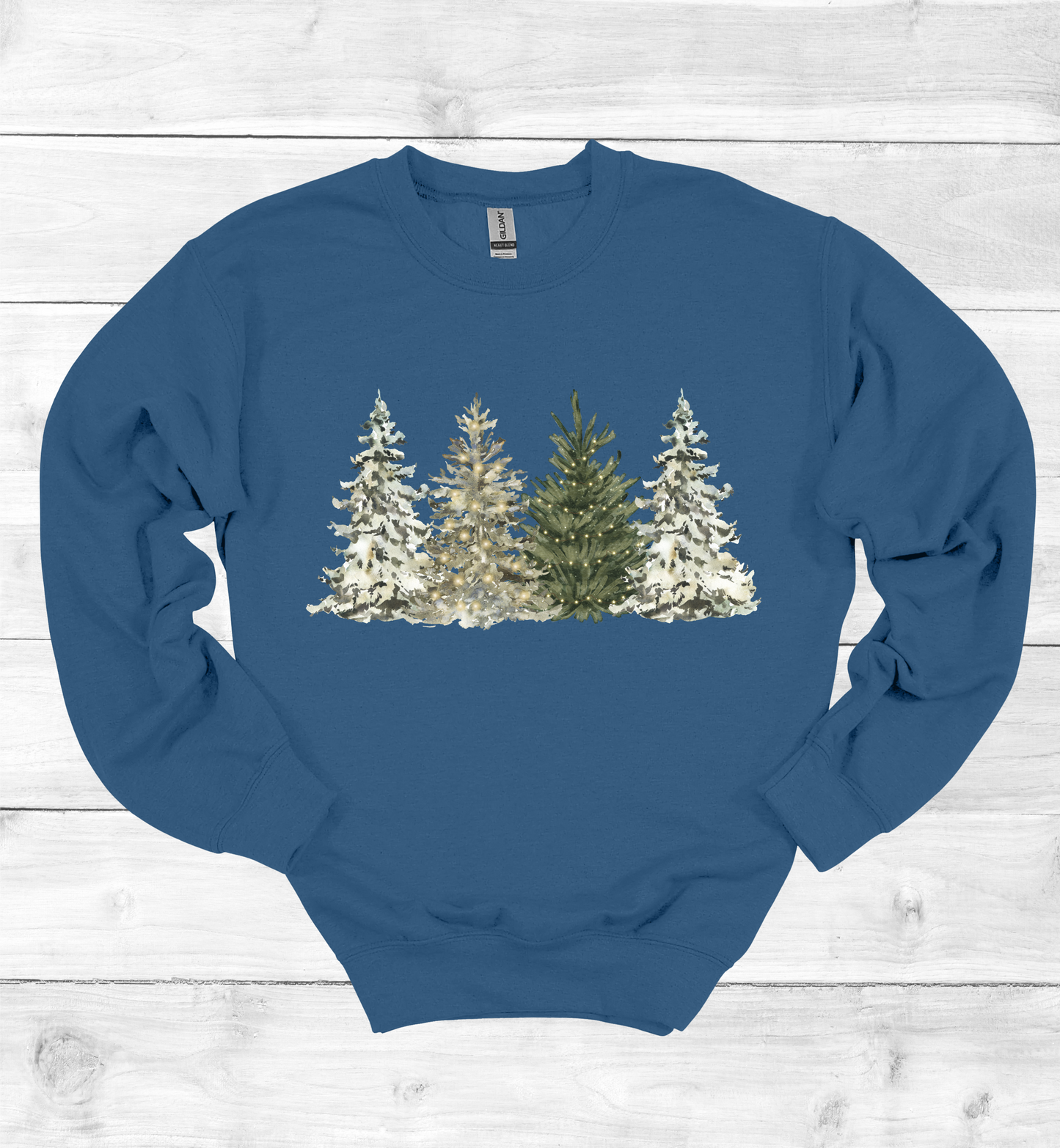 Water Color Christmas Trees Sweatshirt