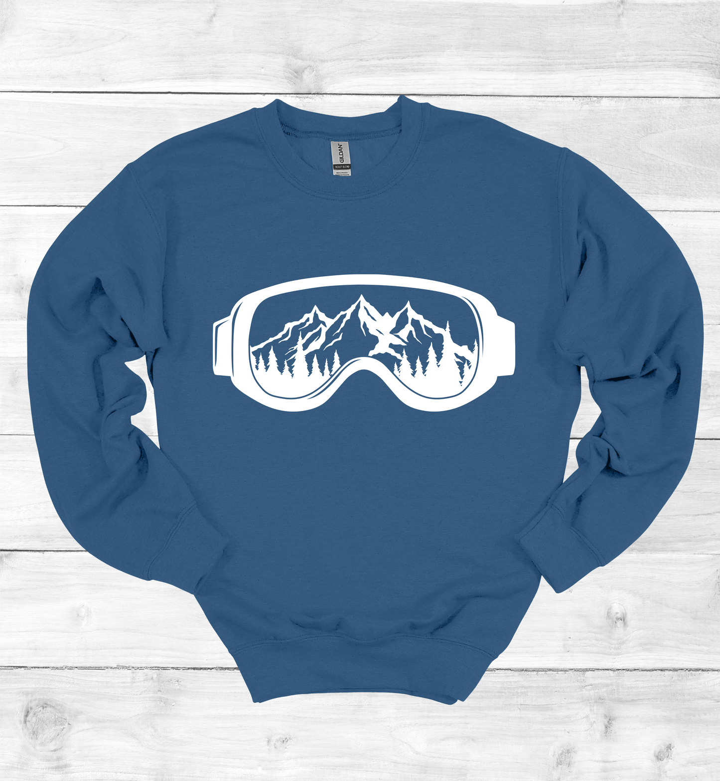 Snow Goggles Mountain Scene Sweatshirt