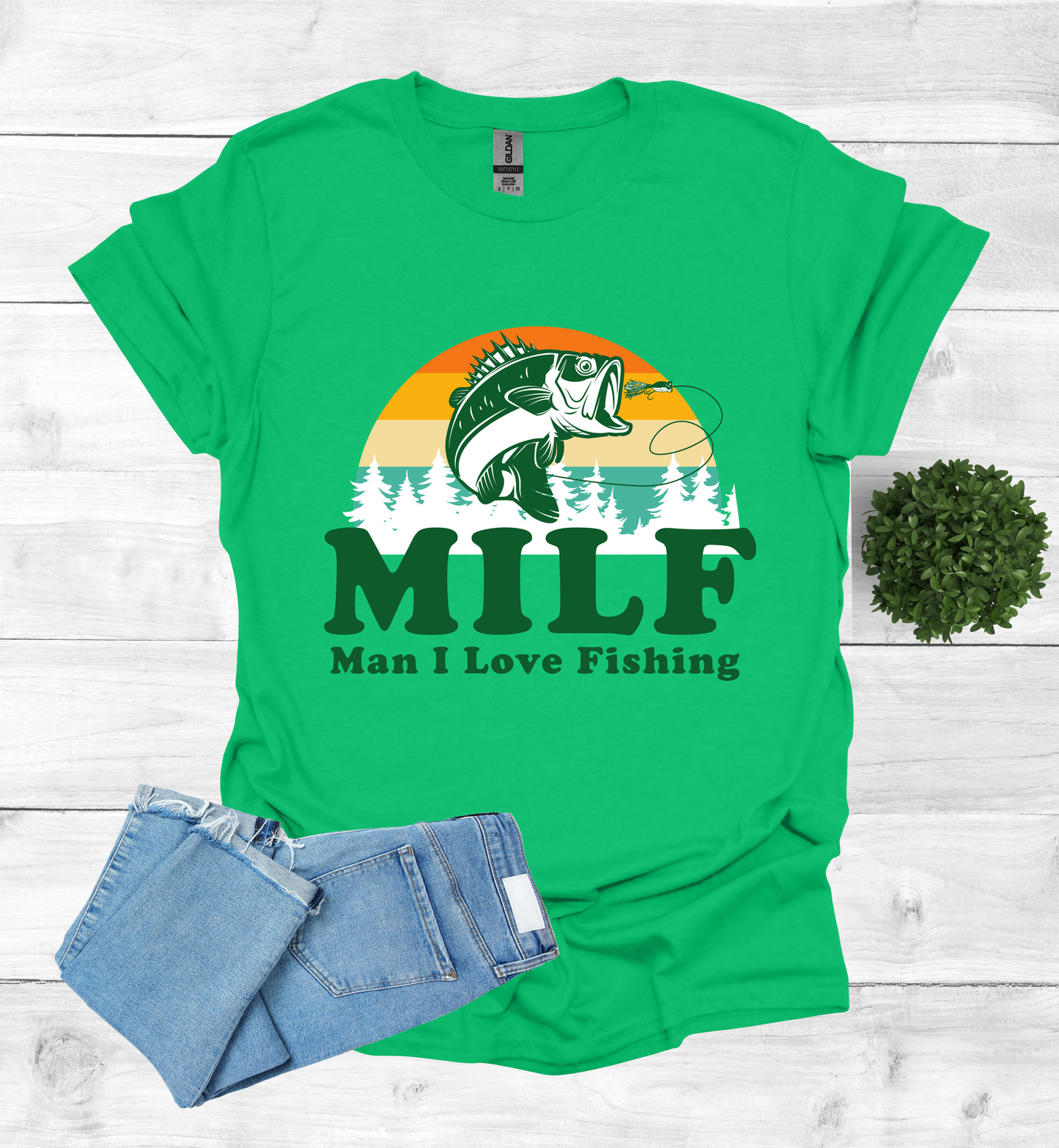 Vintage design MILF man I love fishing