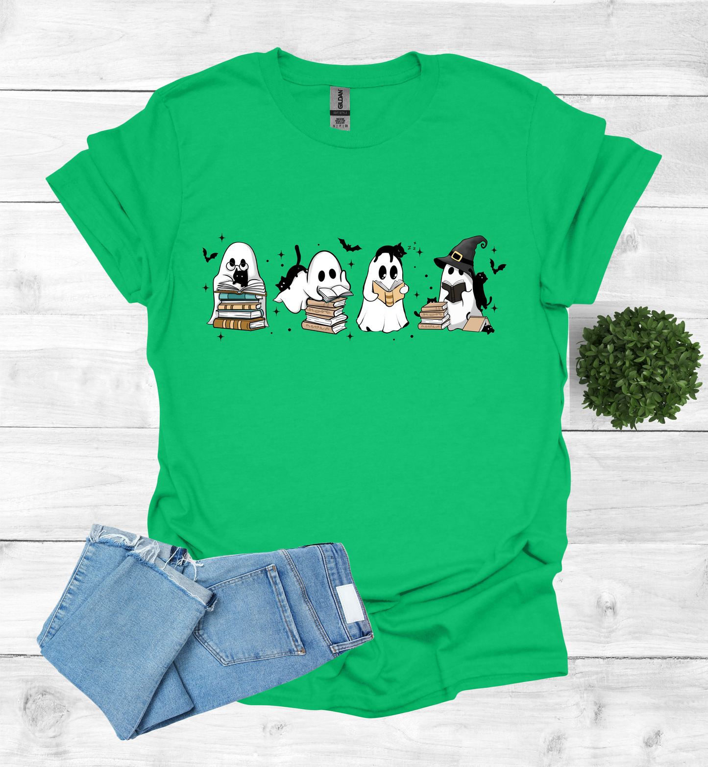 Ghost Reading Books Shirt