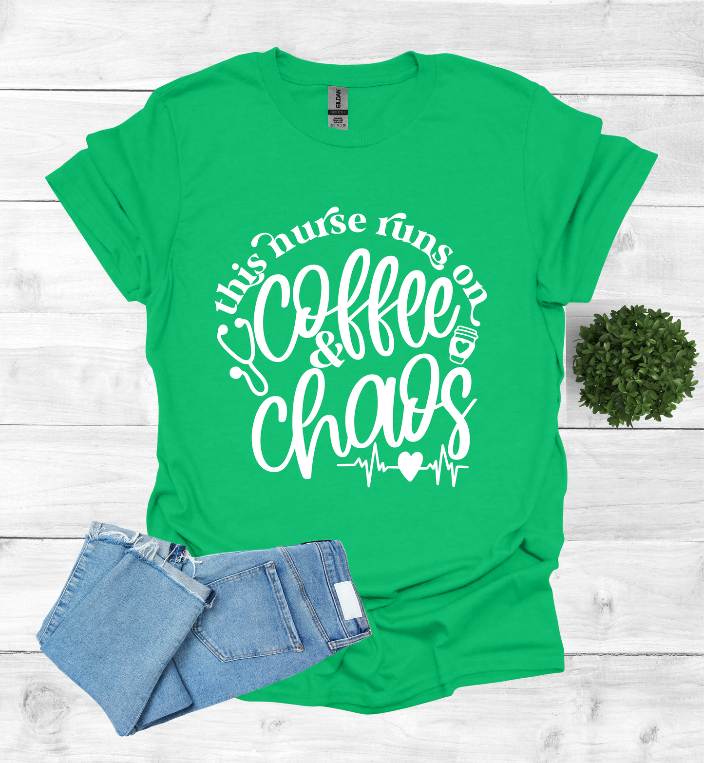 This Nurse Runs on Coffee and Chaos Shirt