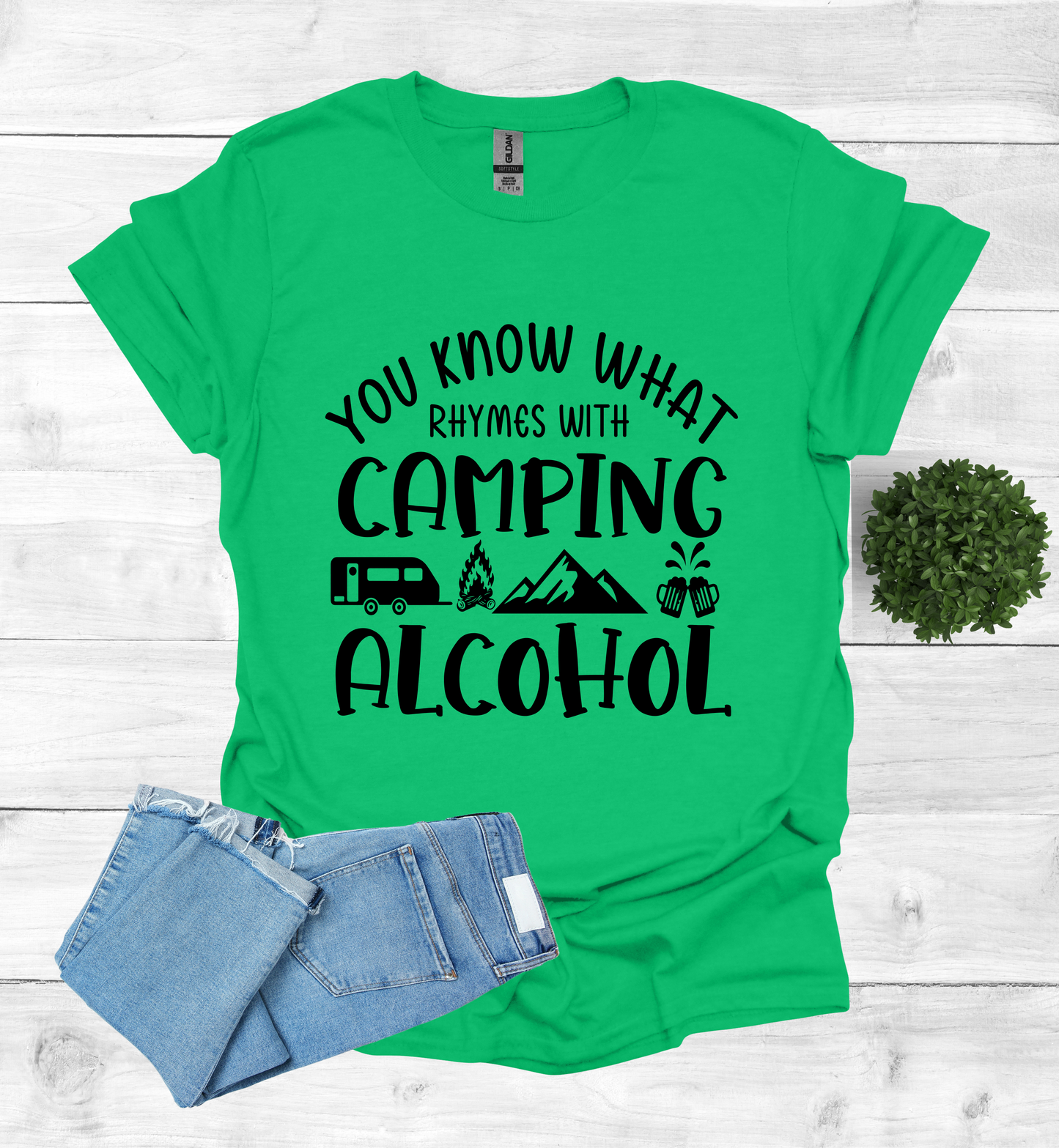 Camping Rhymes with Alcohol Shirt