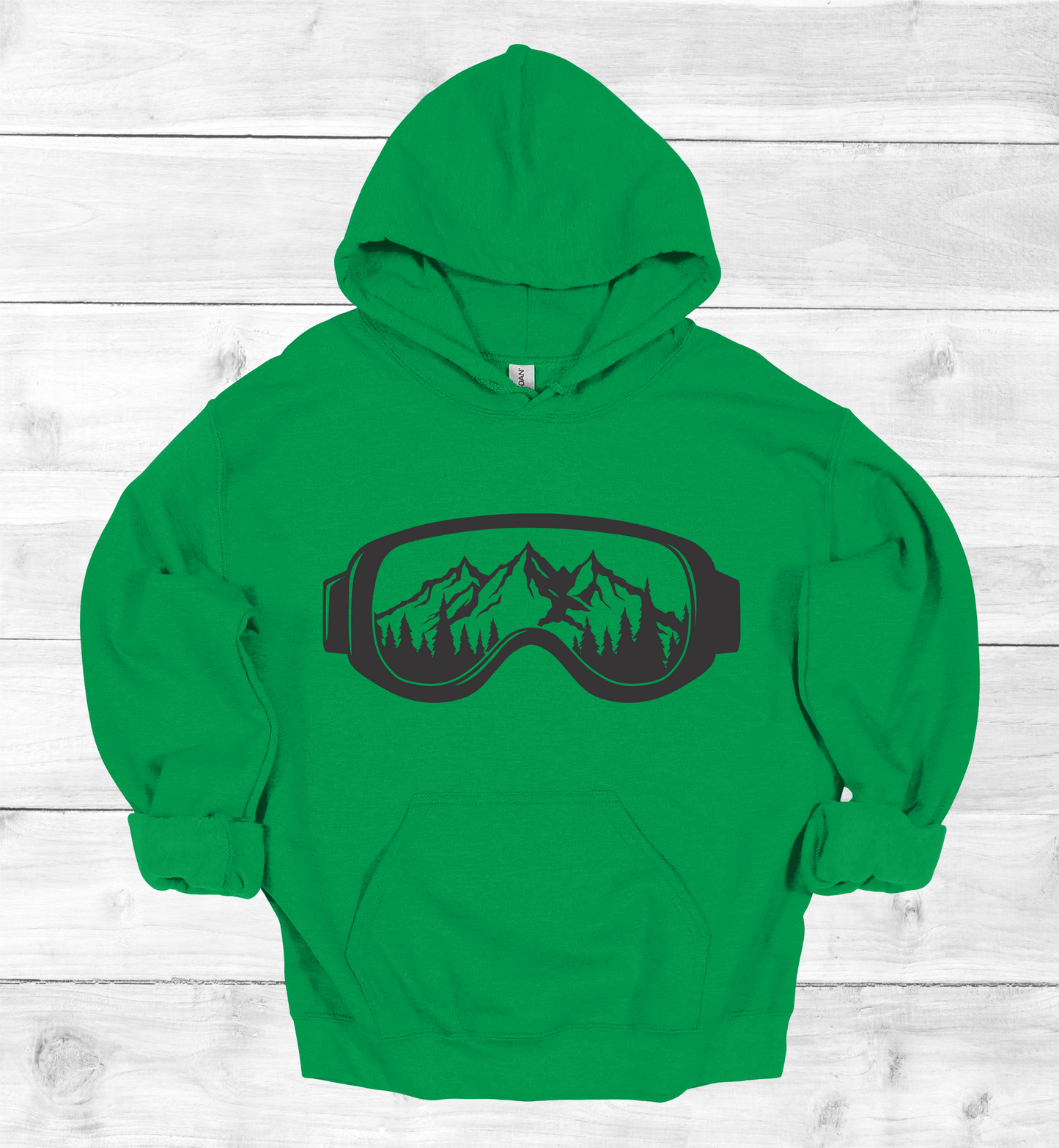 Snow Goggles Mountain Scene Hoodie